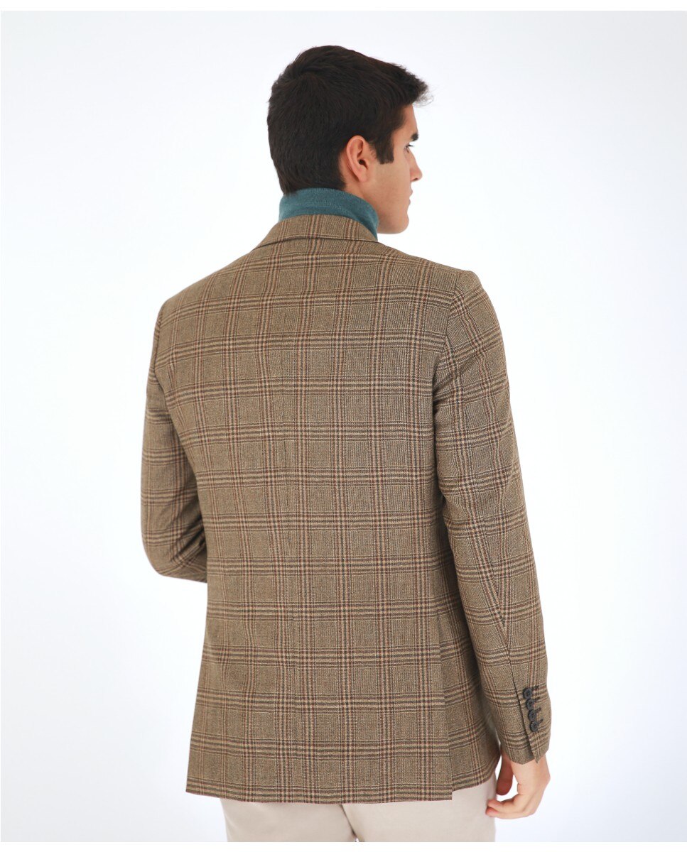 Americana de hombre regular principe de gales en oscuro - Wickett Jones - Beige Beige-2