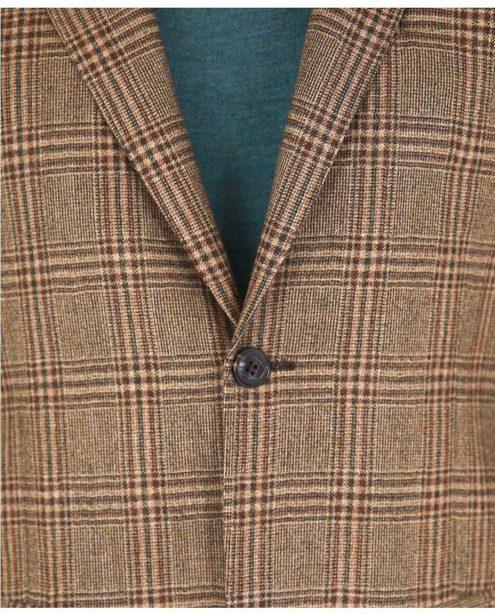 Americana de hombre regular principe de gales en oscuro - Wickett Jones - Beige Beige-6