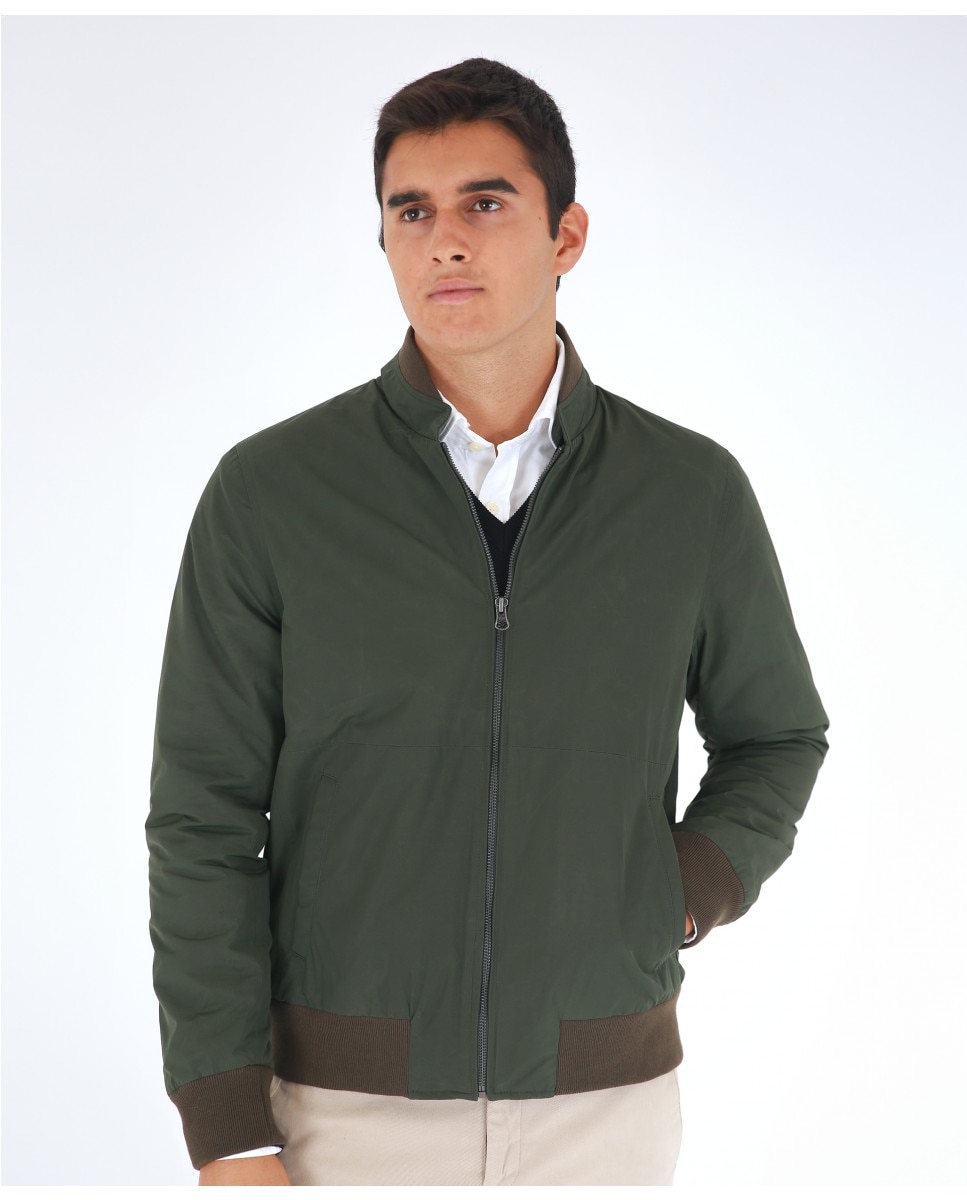Cazadora de hombre en oliva oscuro - Wickett Jones - Verde Verde-1