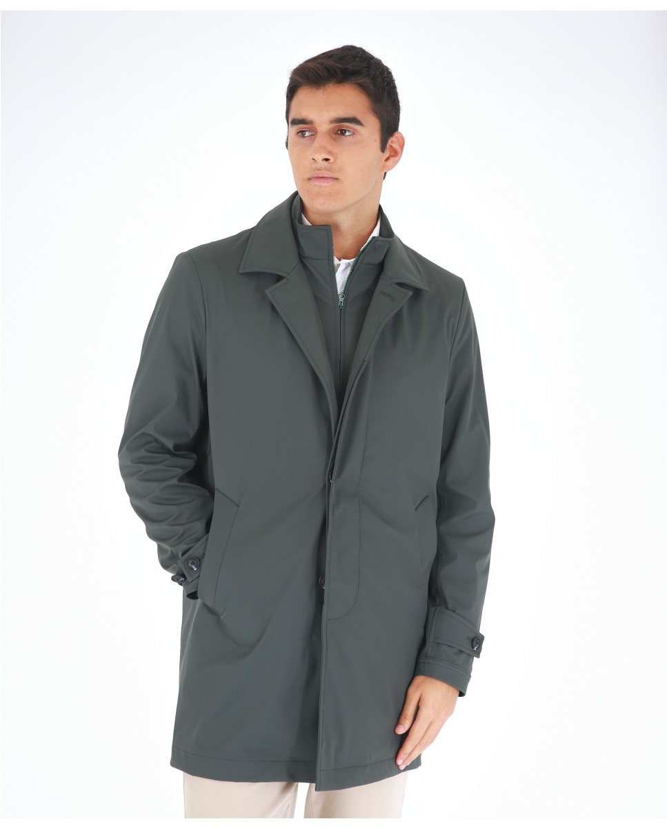 Gabardina de hombre en - Wickett Jones - Verde oscuro Verde oscuro-1