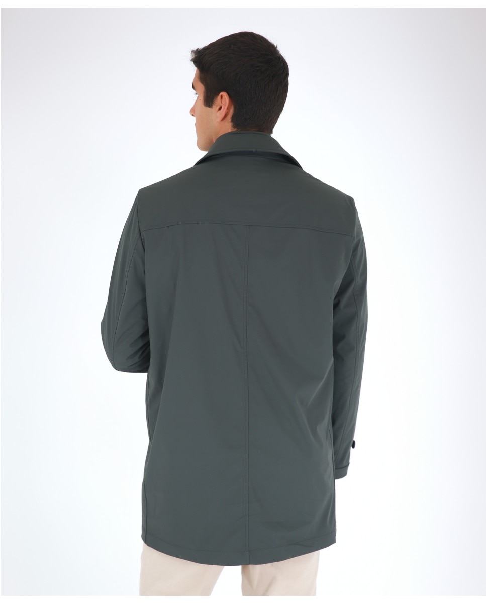 Gabardina de hombre en - Wickett Jones - Verde oscuro Verde oscuro-2