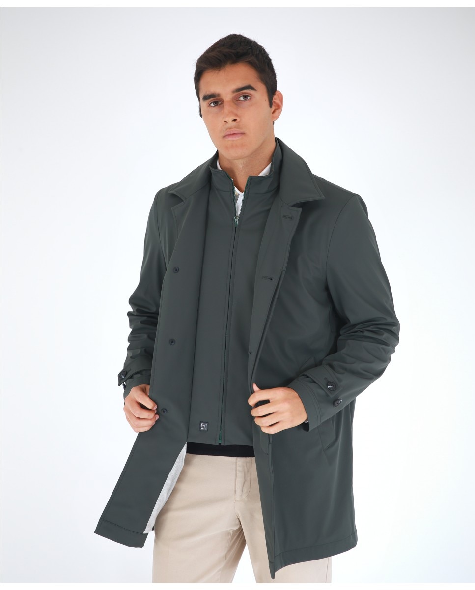 Gabardina de hombre en - Wickett Jones - Verde oscuro Verde oscuro-4