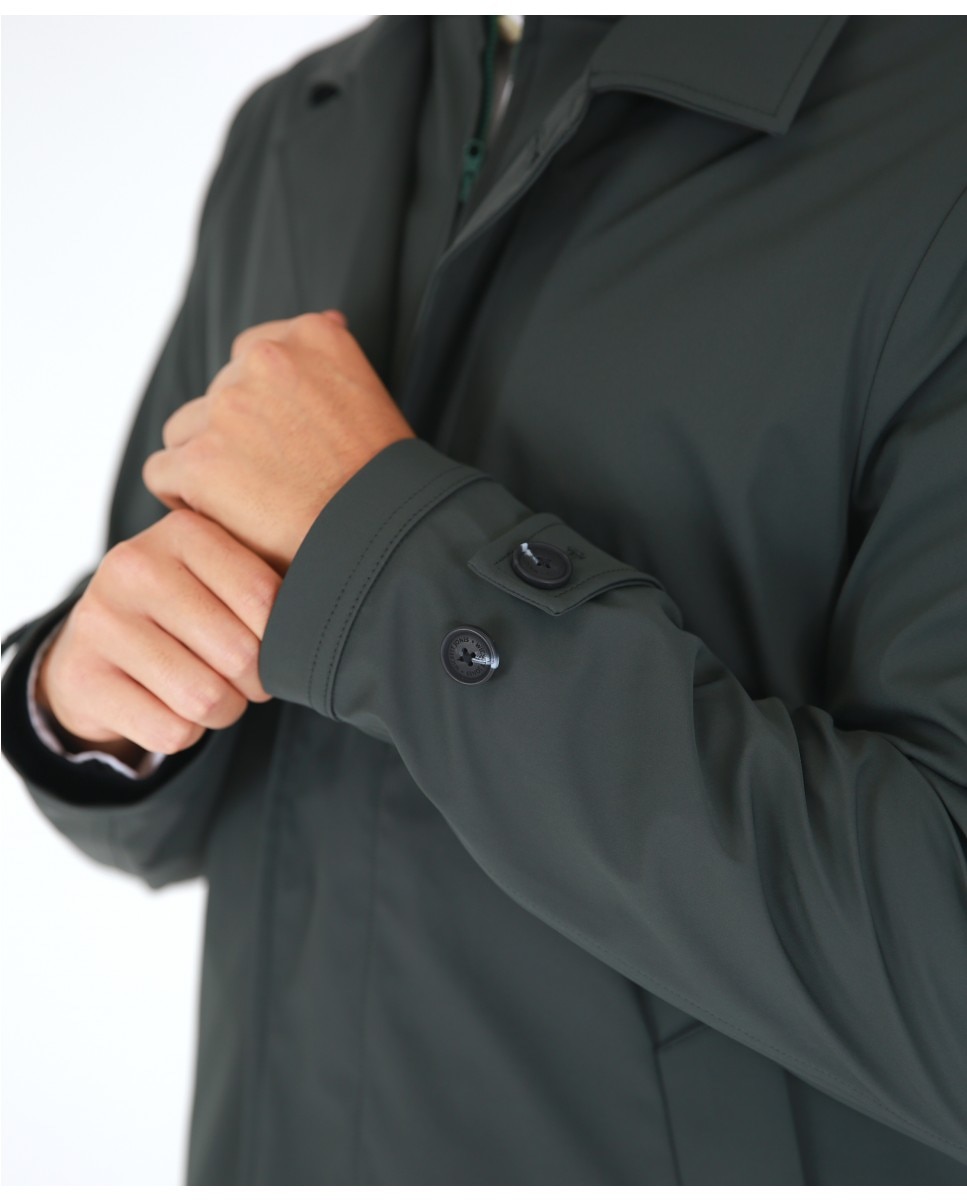 Gabardina de hombre en - Wickett Jones - Verde oscuro Verde oscuro-5