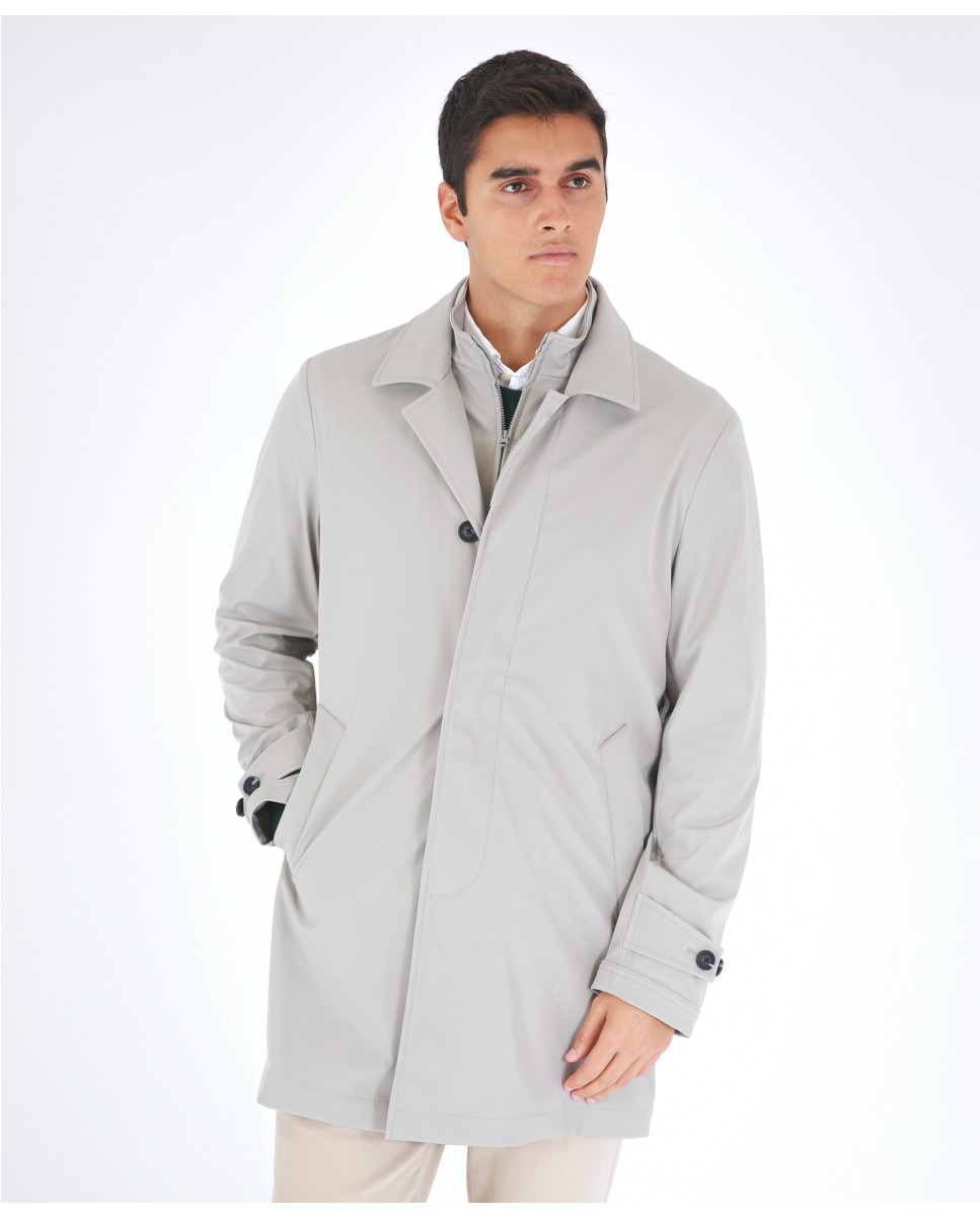 Gabardina de hombre en beige claro - Wickett Jones - Beige Beige-1