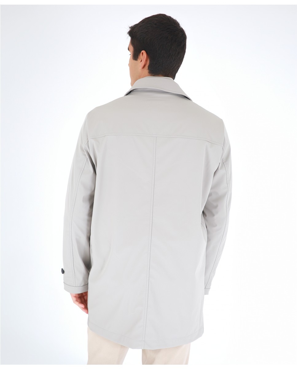 Gabardina de hombre en beige claro - Wickett Jones - Beige Beige-2