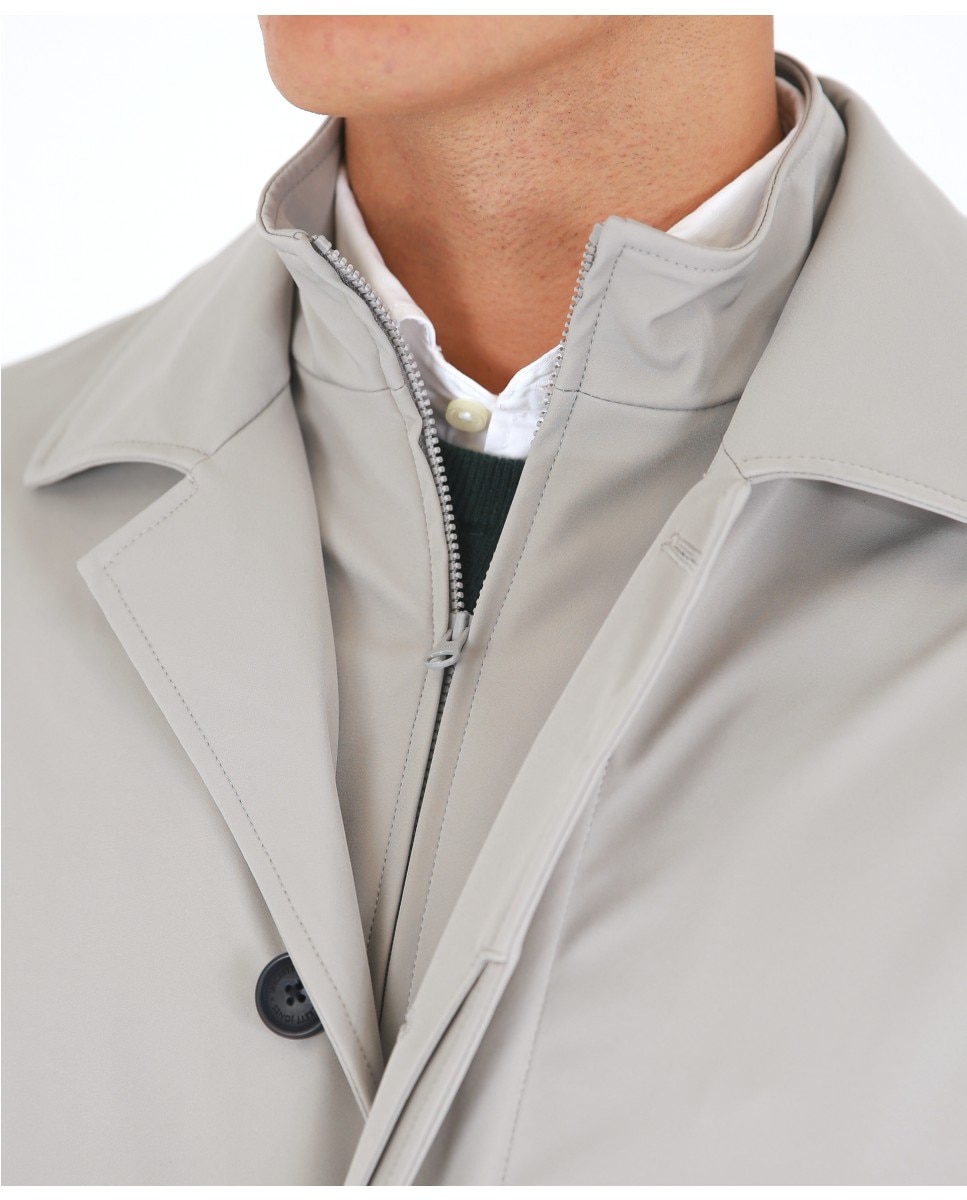 Gabardina de hombre en beige claro - Wickett Jones - Beige Beige-3