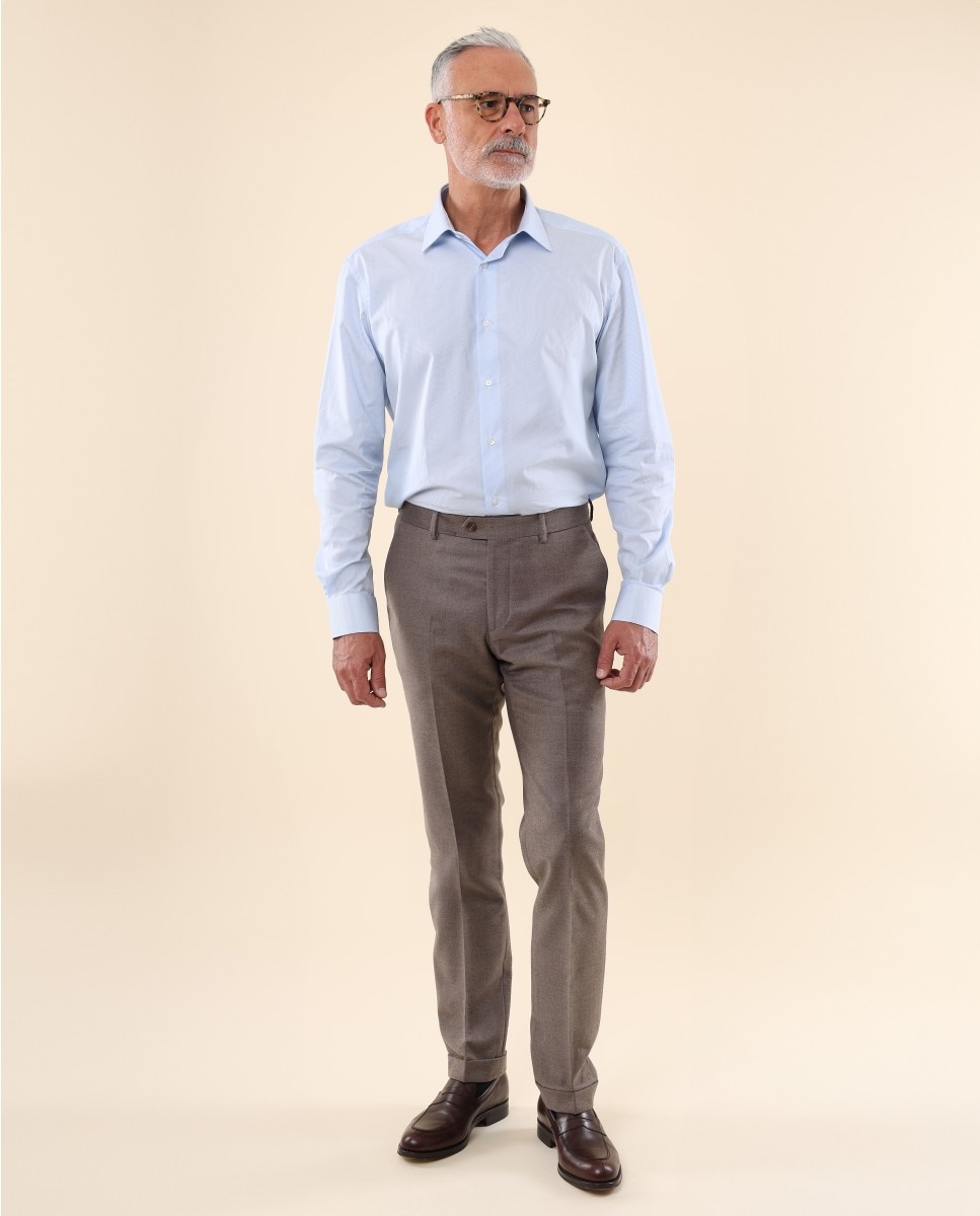 Imagen 0 de Pantalón de hombre soft slim en marrón Marrón