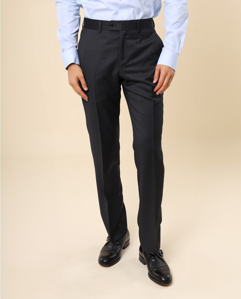 Pantalón de hombre regular en - Wickett Jones - Gris oscuro Gris oscuro-2
