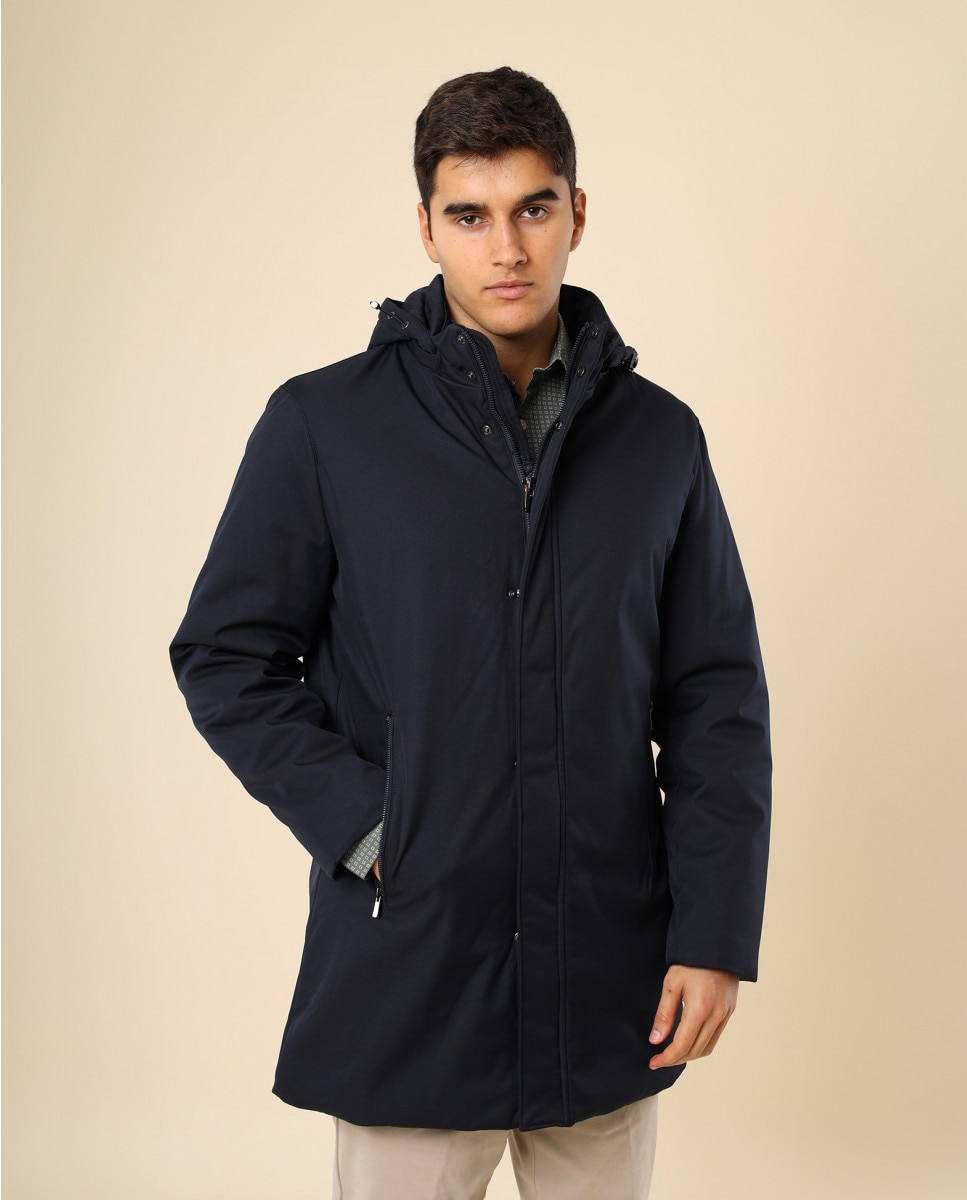 Chaqueta de hombre 100% poliéster en azul oscuro - Wickett Jones - Azul marino Azul marino-1
