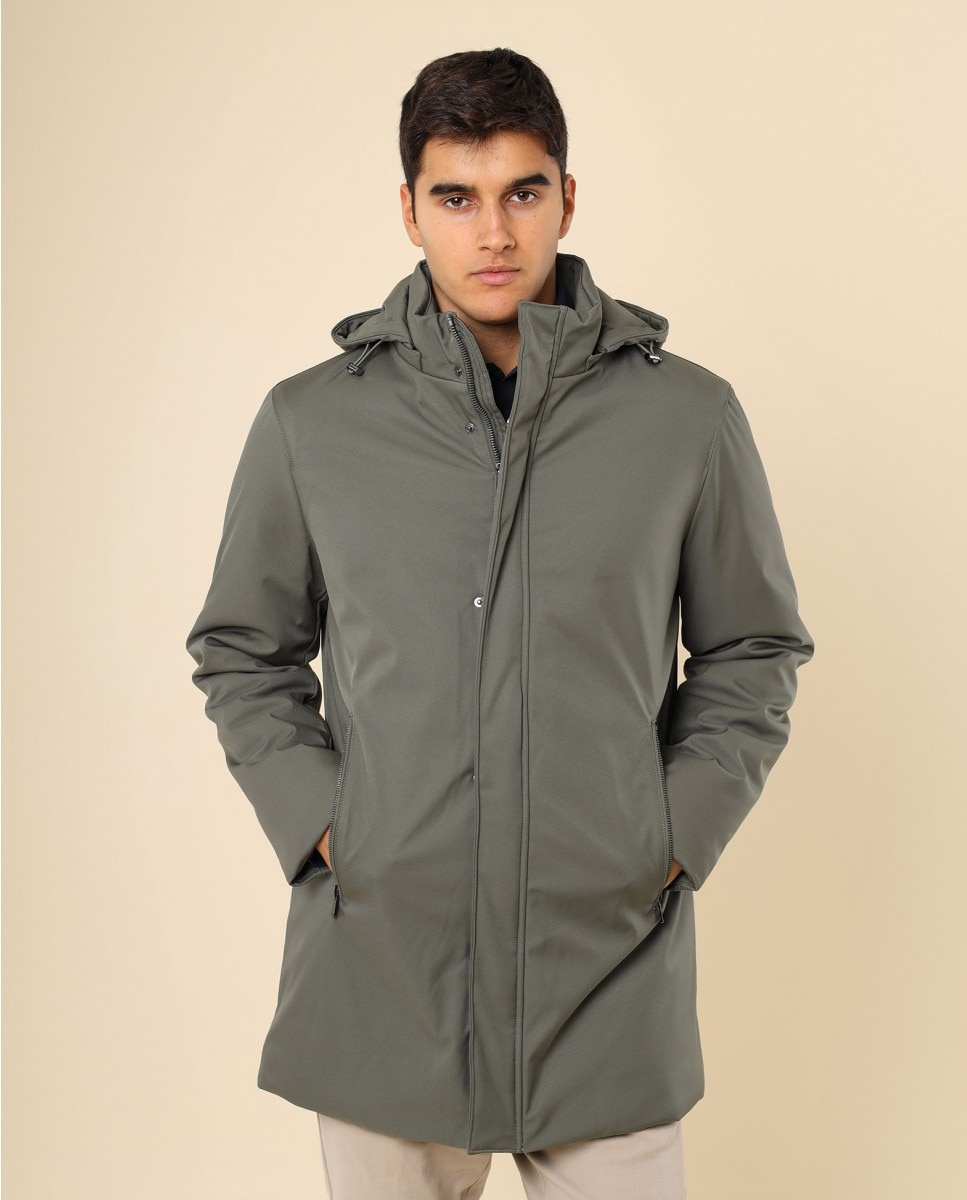 Imagen 0 de Chaqueta de hombre 100% poliéster en verde oscuro Verde oscuro
