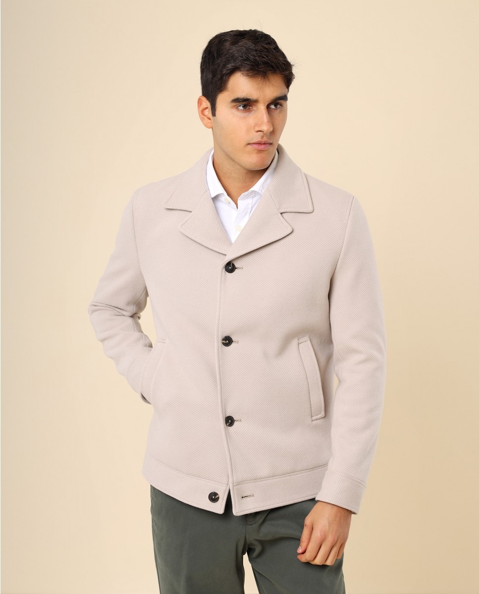 Imagen 0 de Chaqueta de hombre 100% poliéster en beige claro Beige