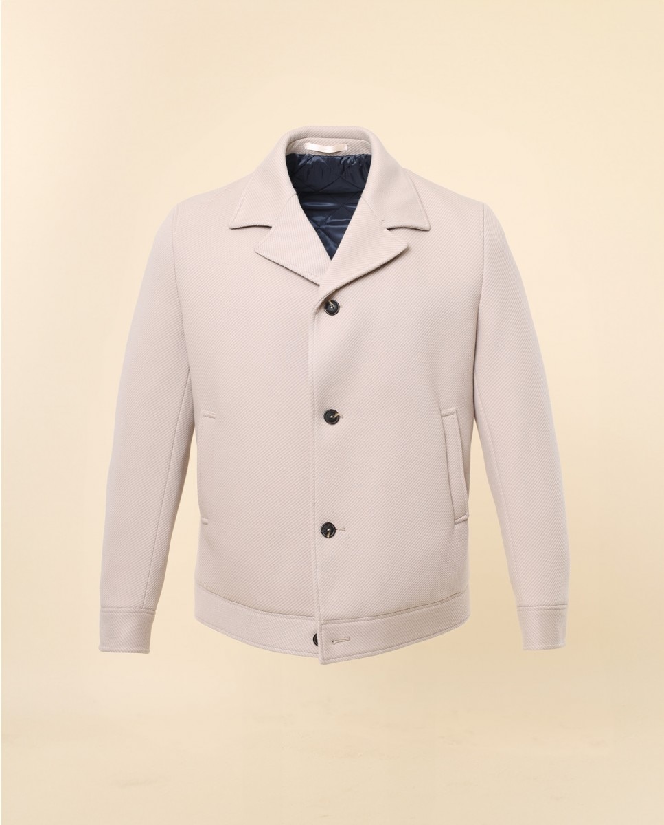 Chaqueta de hombre 100% poliéster en beige claro - Wickett Jones - Beige Beige-6