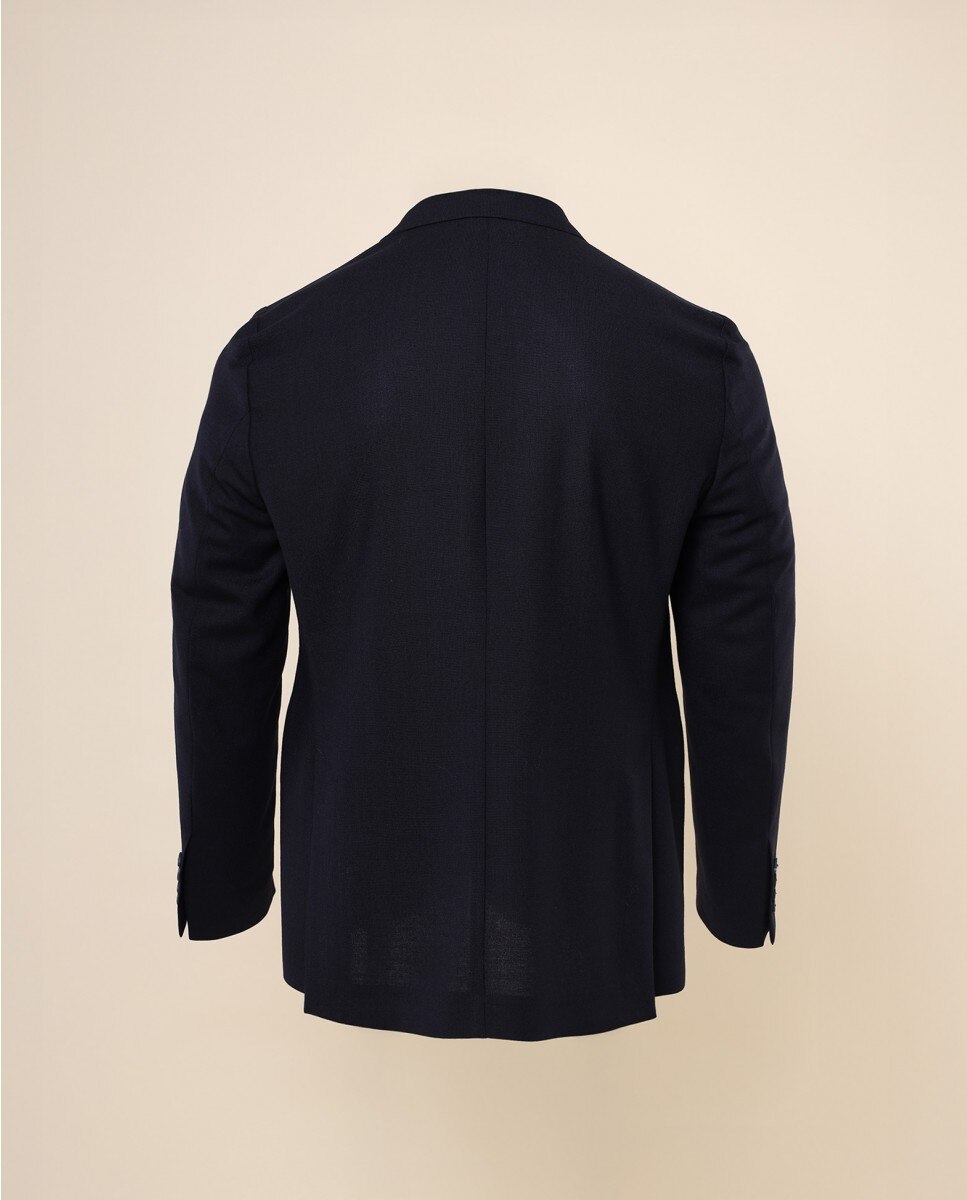 Imagen 2 de Americana de hombre regular liso en azul oscuro - Wickett Jones - Azul marino Azul marino
