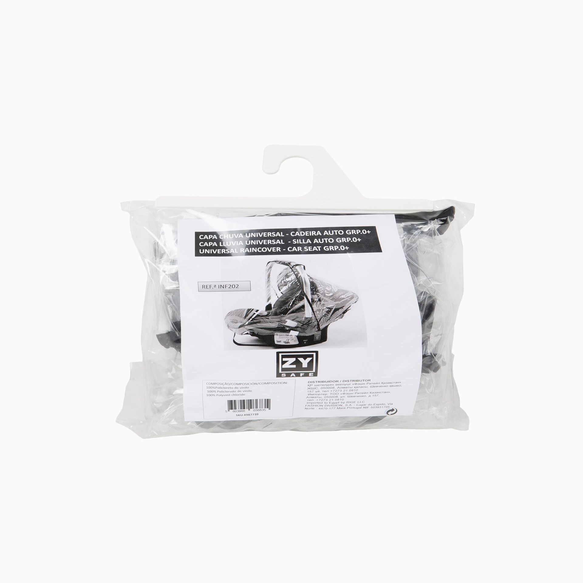Capa de lluvia Zippy para silla de coche transparente - Cristal Cristal-1