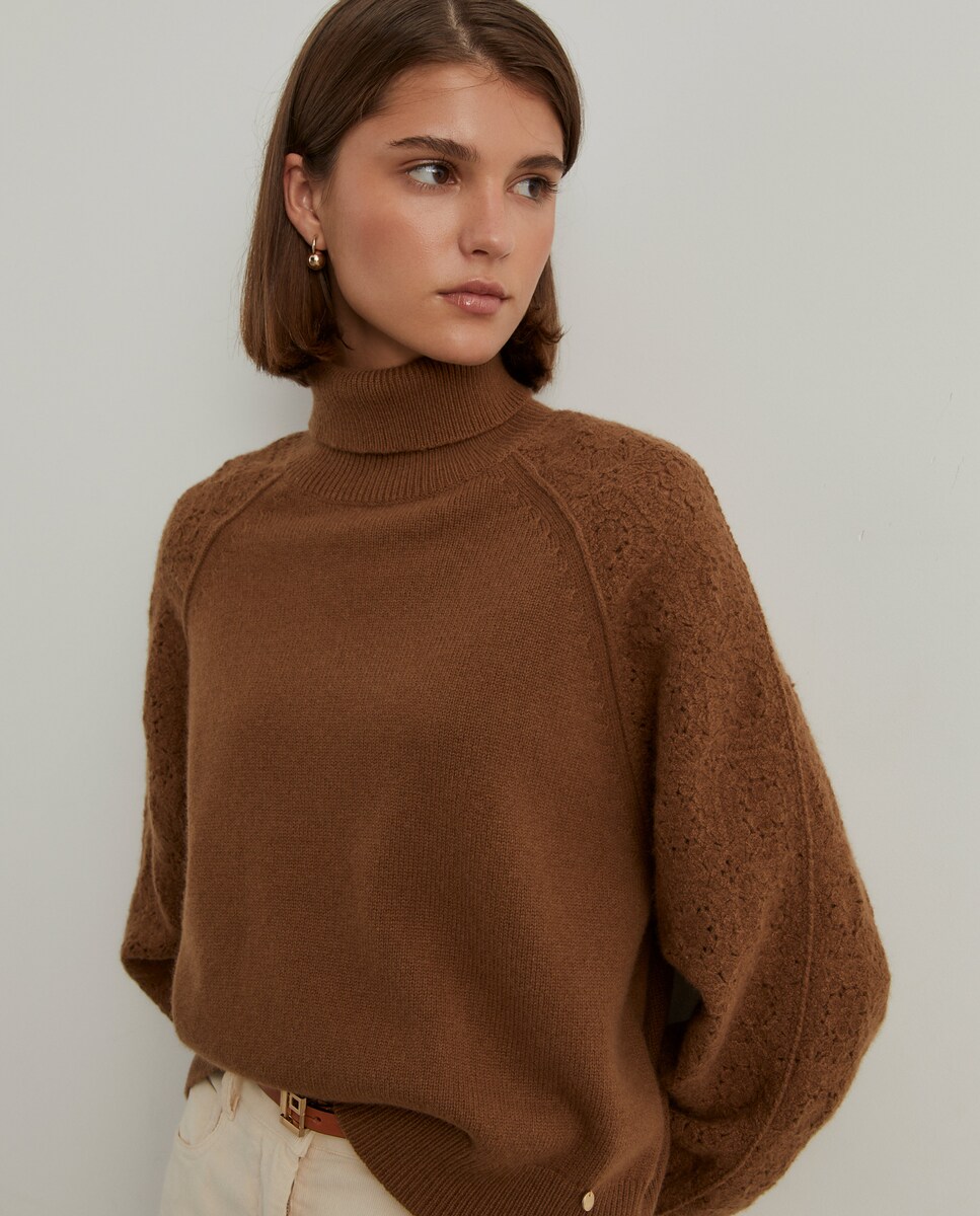 Ropa Jersey Solo Cuello Y Mangas Jersey De Mujer Con Cuello Alto Y