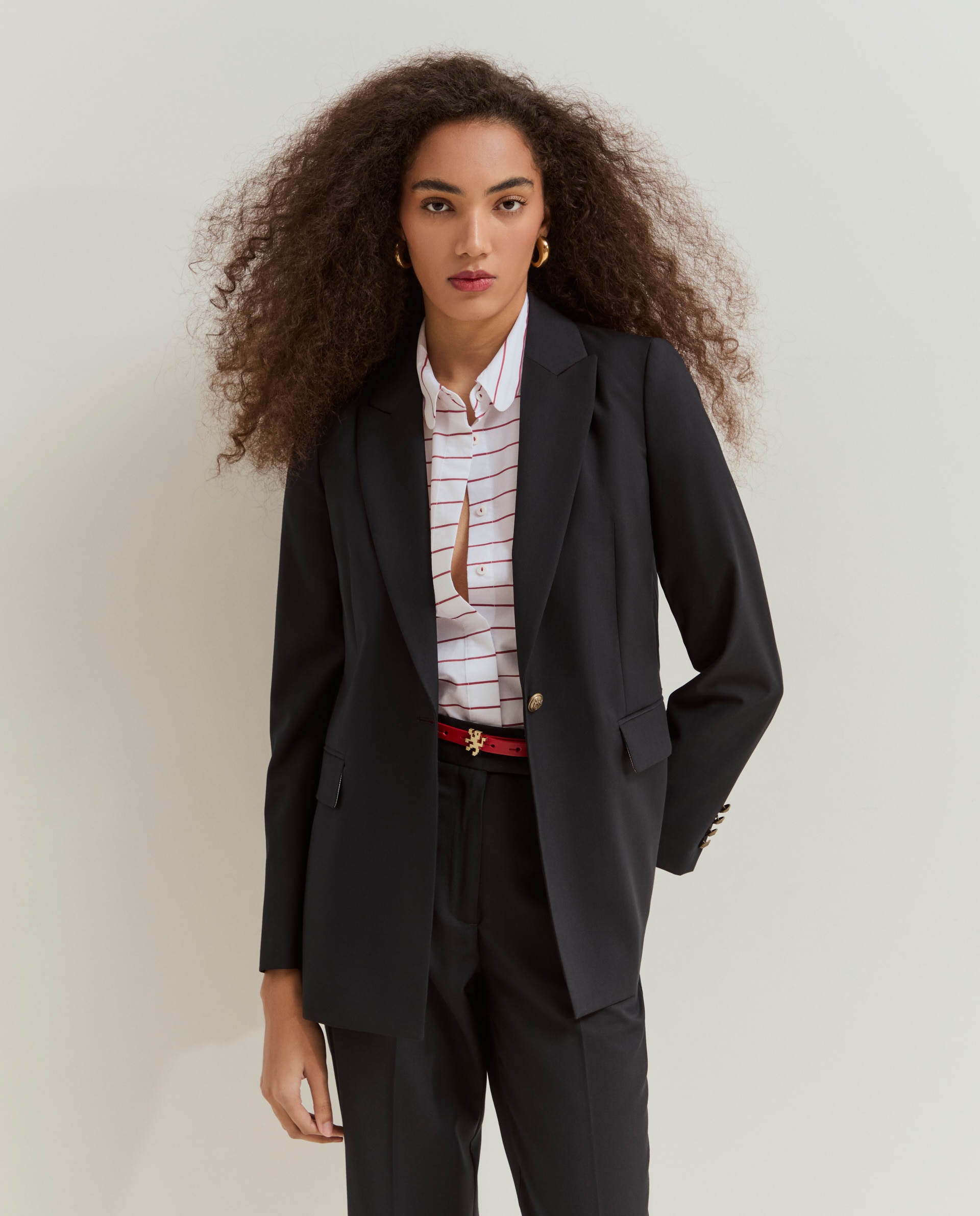 Lion of Porches - Blazer de mujer clásico de corte regular.