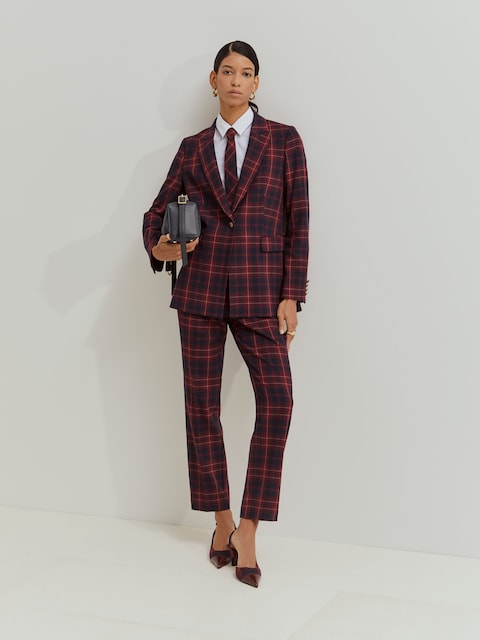 Imagen 0 de Blazer de mujer clásico a cuadros