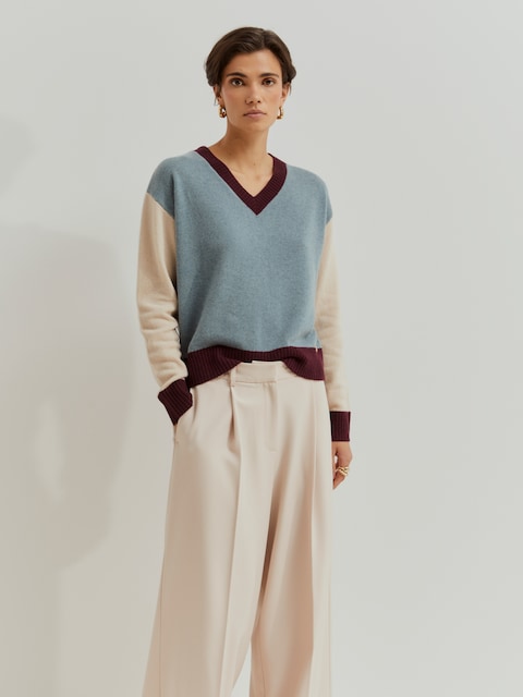 Imagen 0 de Suéter de mujer de lana tricolor