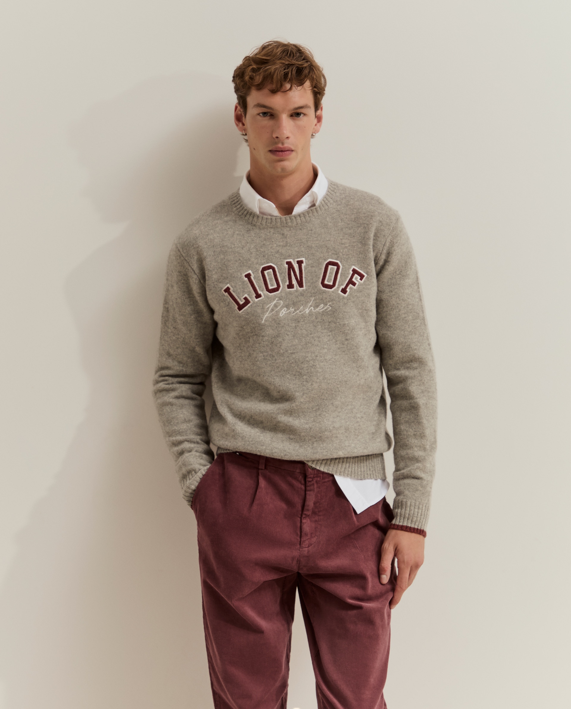 Pantalones chinos de hombre en pana - Lion of Porches - Morado Morado-2