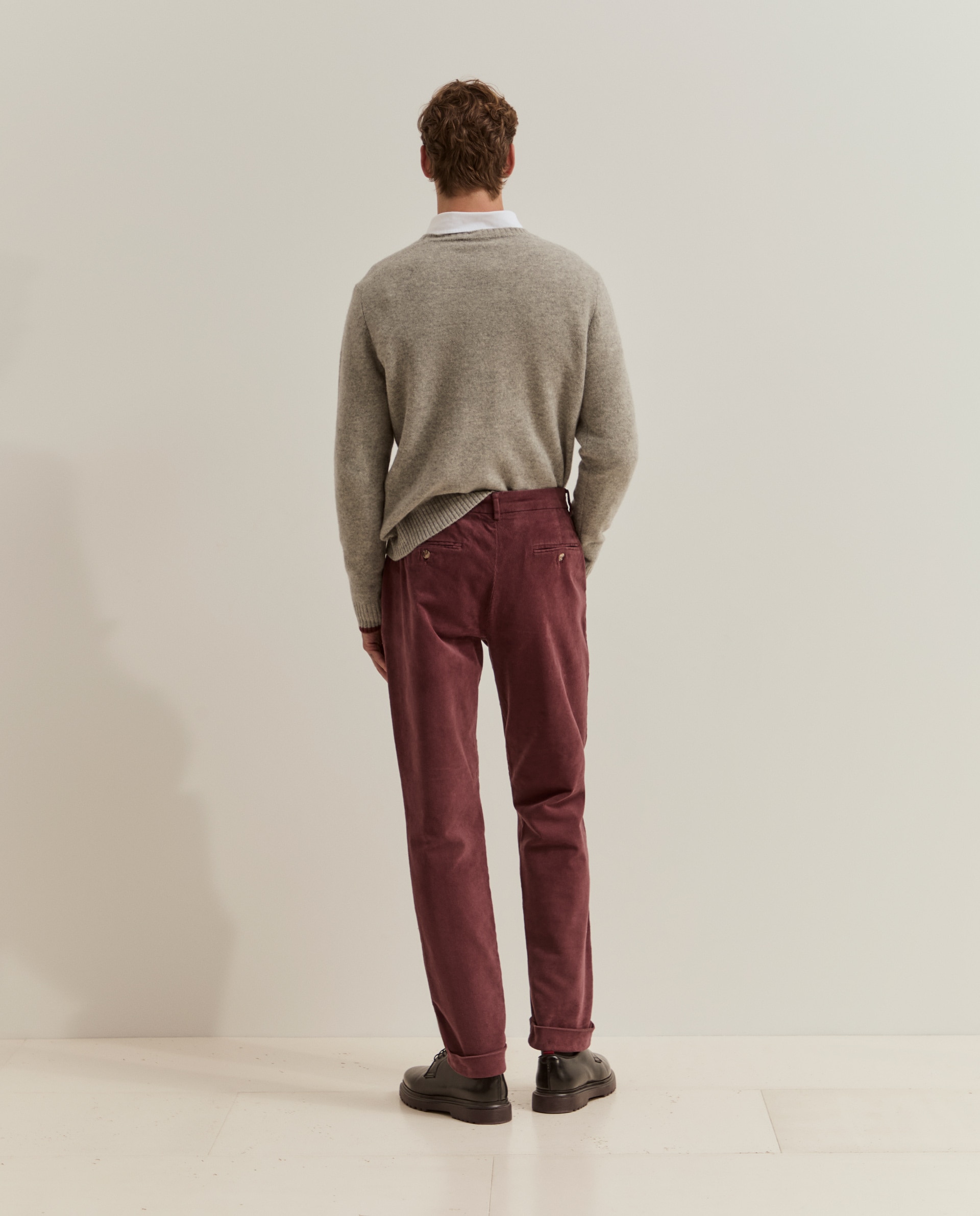Pantalones chinos de hombre en pana - Lion of Porches - Morado Morado-3