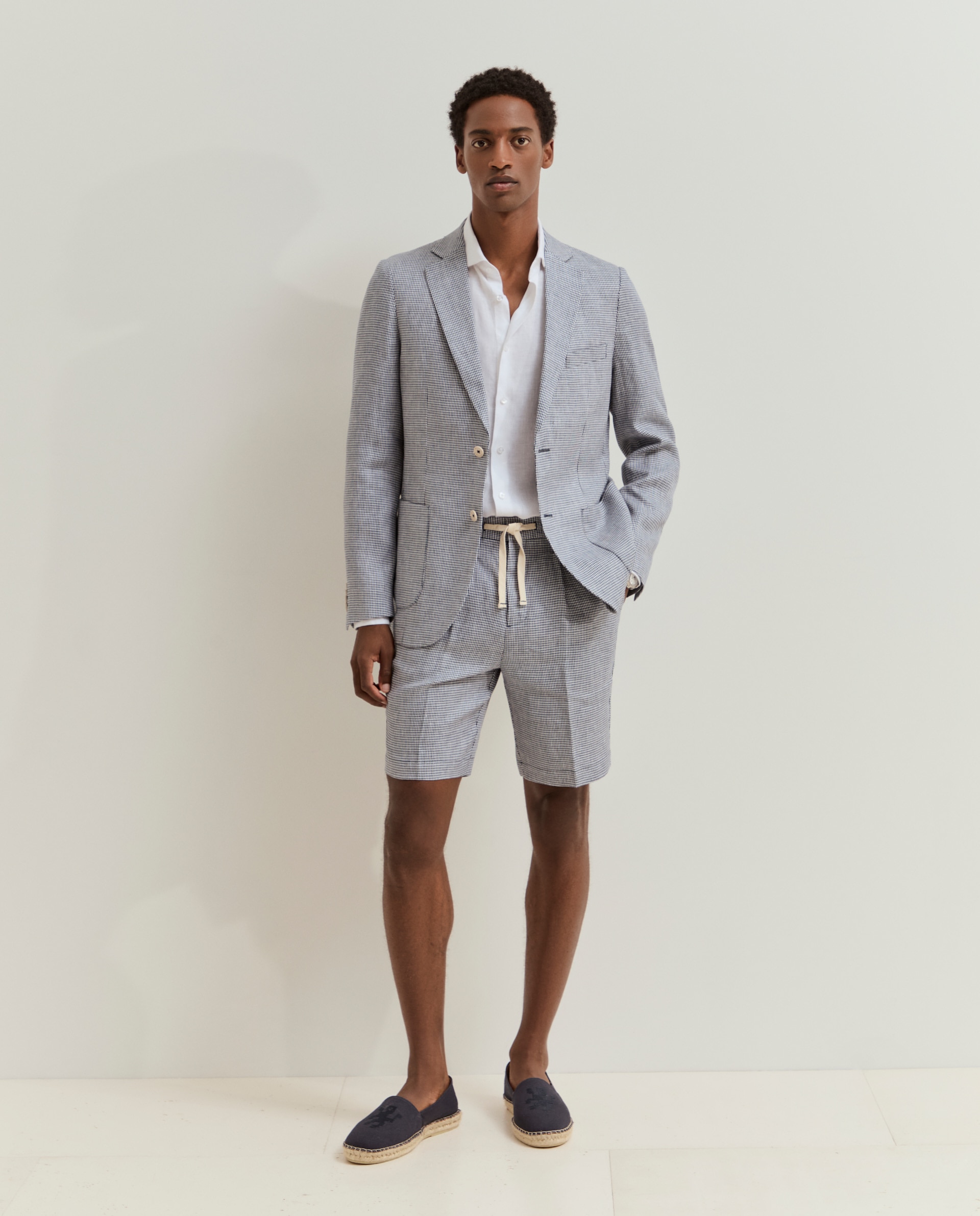 Blazer slim fit de hombre de lino