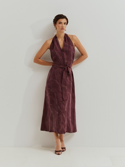Imagen 0 de Vestido de lyocell estampado con escote en V