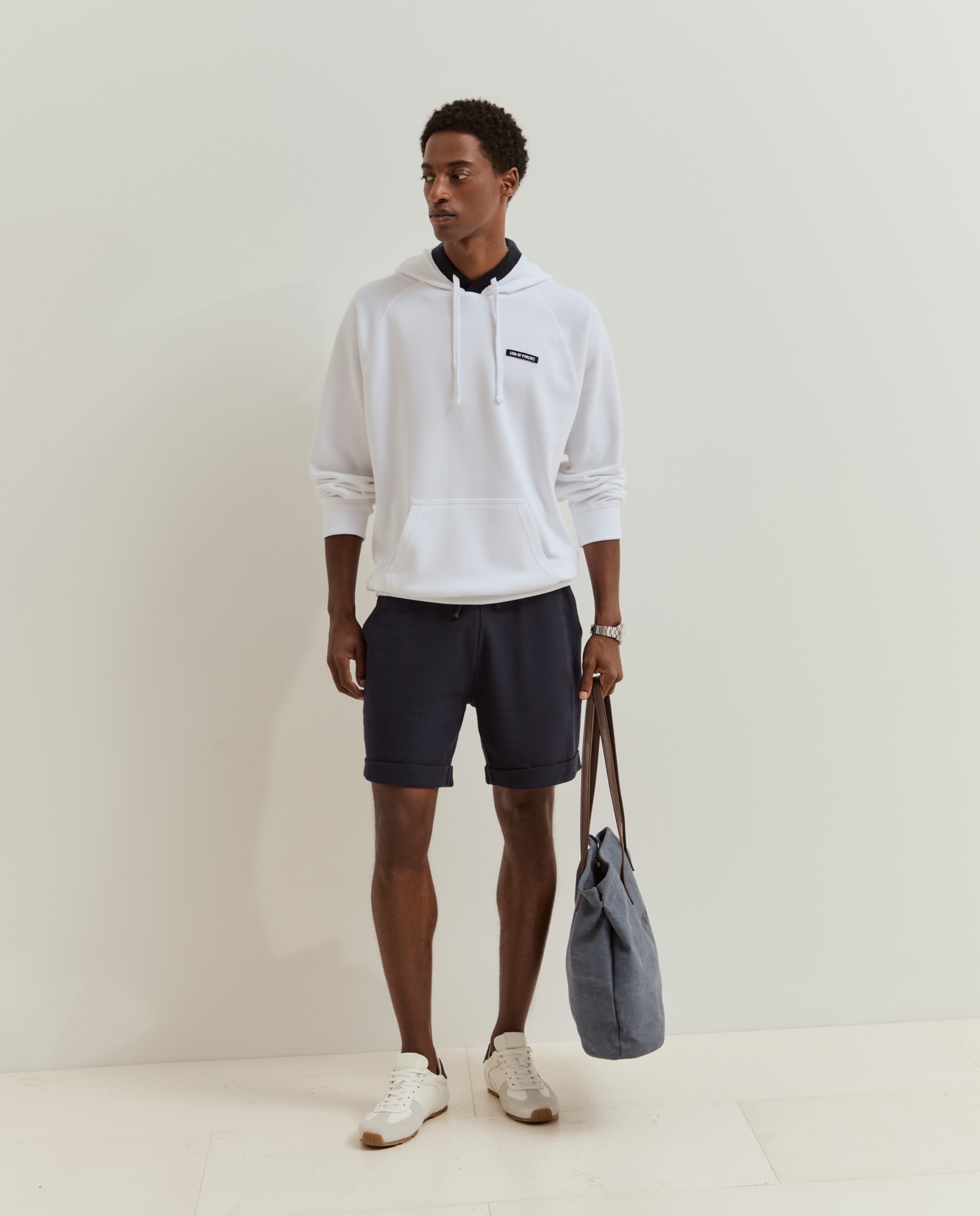Lion of Porches - Sudadera de hombre con capucha en blanco.