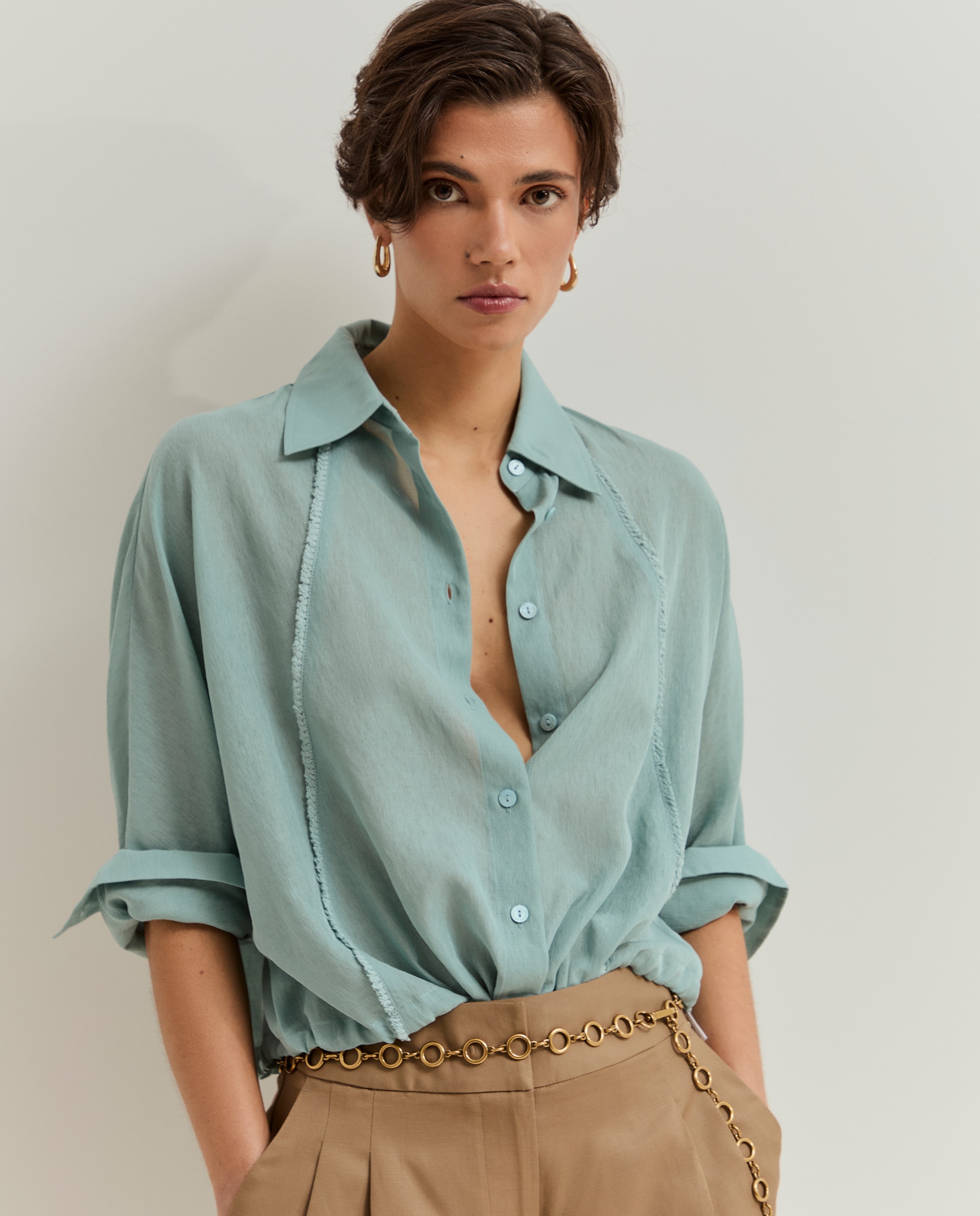 Lion of Porches - Camisa de mujer con mangas de murciélago.
