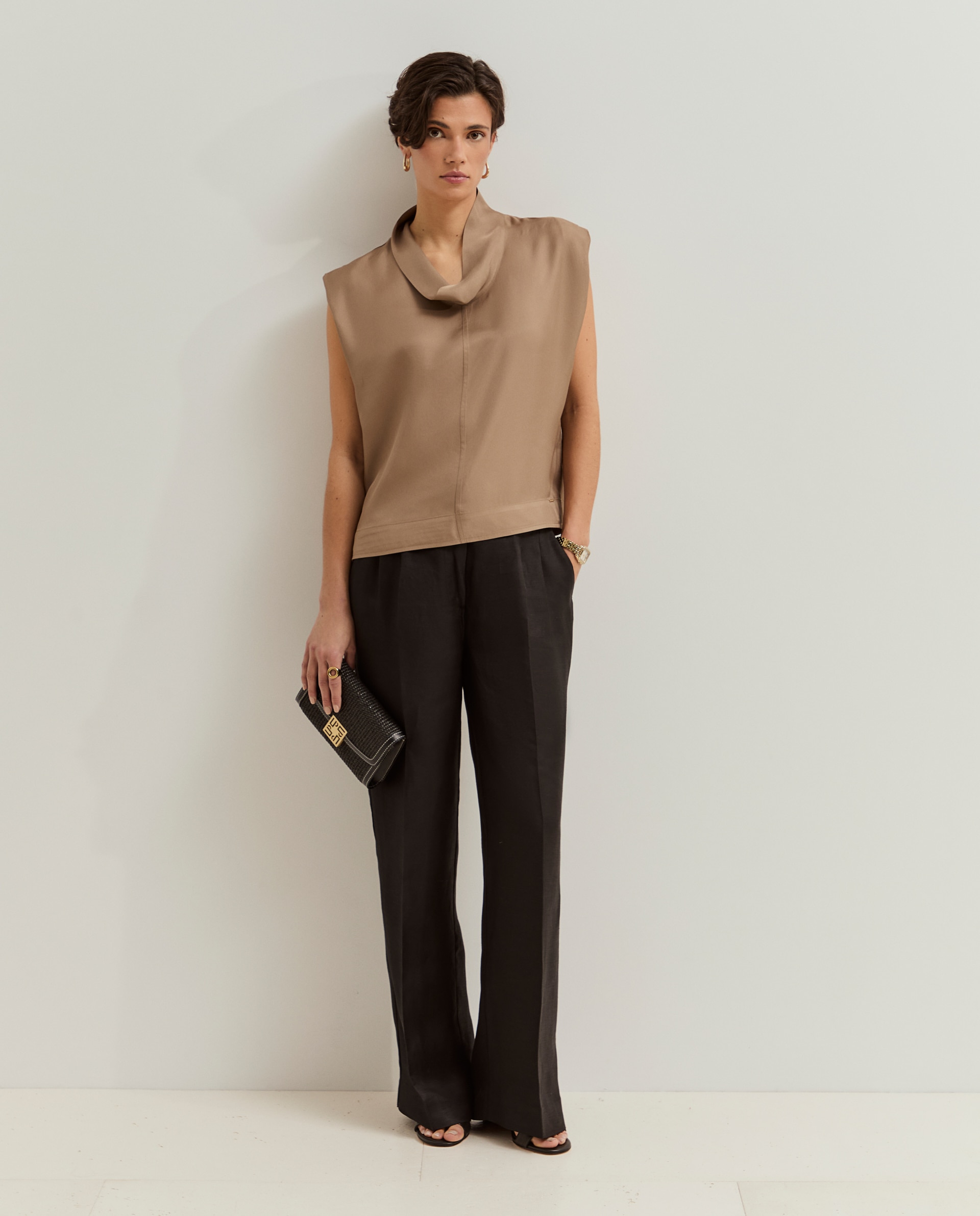 Lion of Porches - Blusa de mujer de satén.