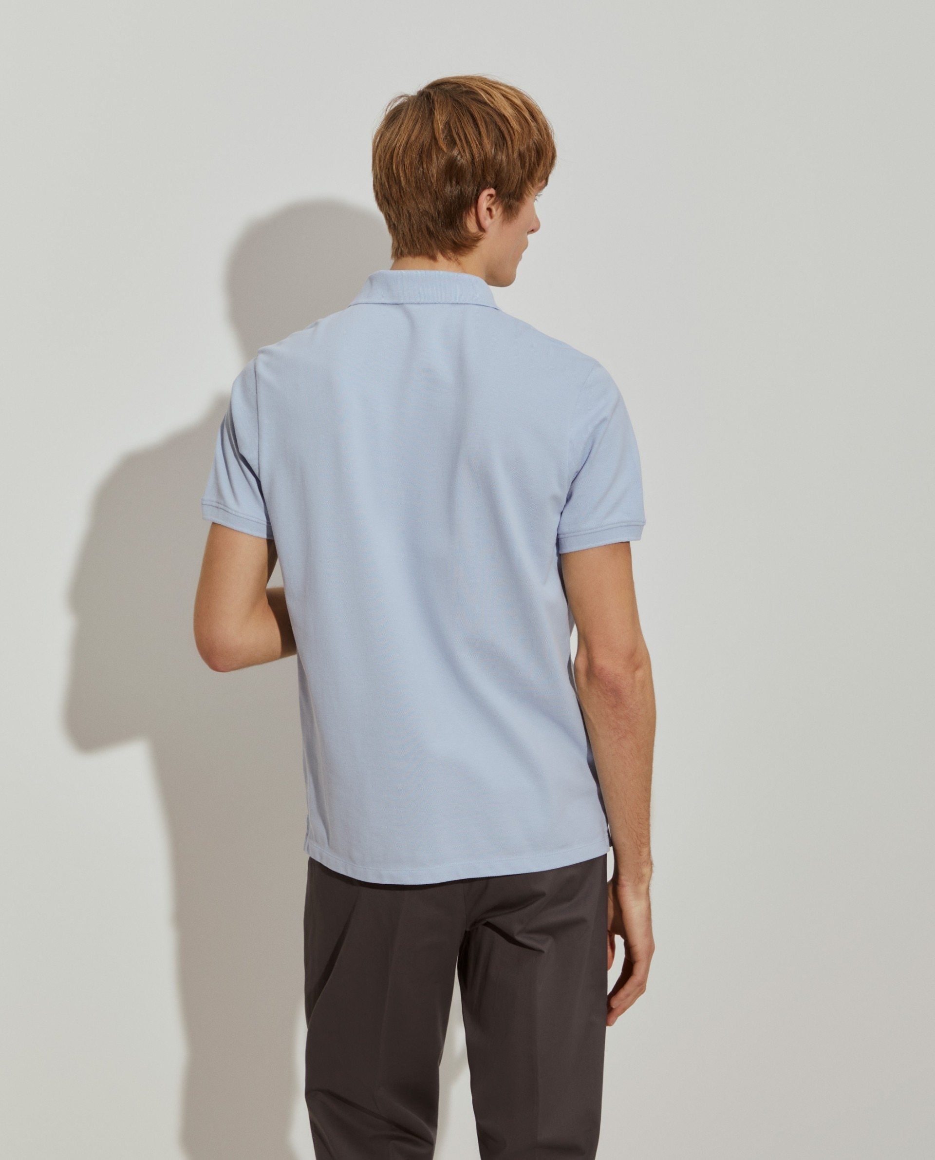 Polo regular fit de hombre en piqué de algodón en - Lion of Porches - Azul Azul-3