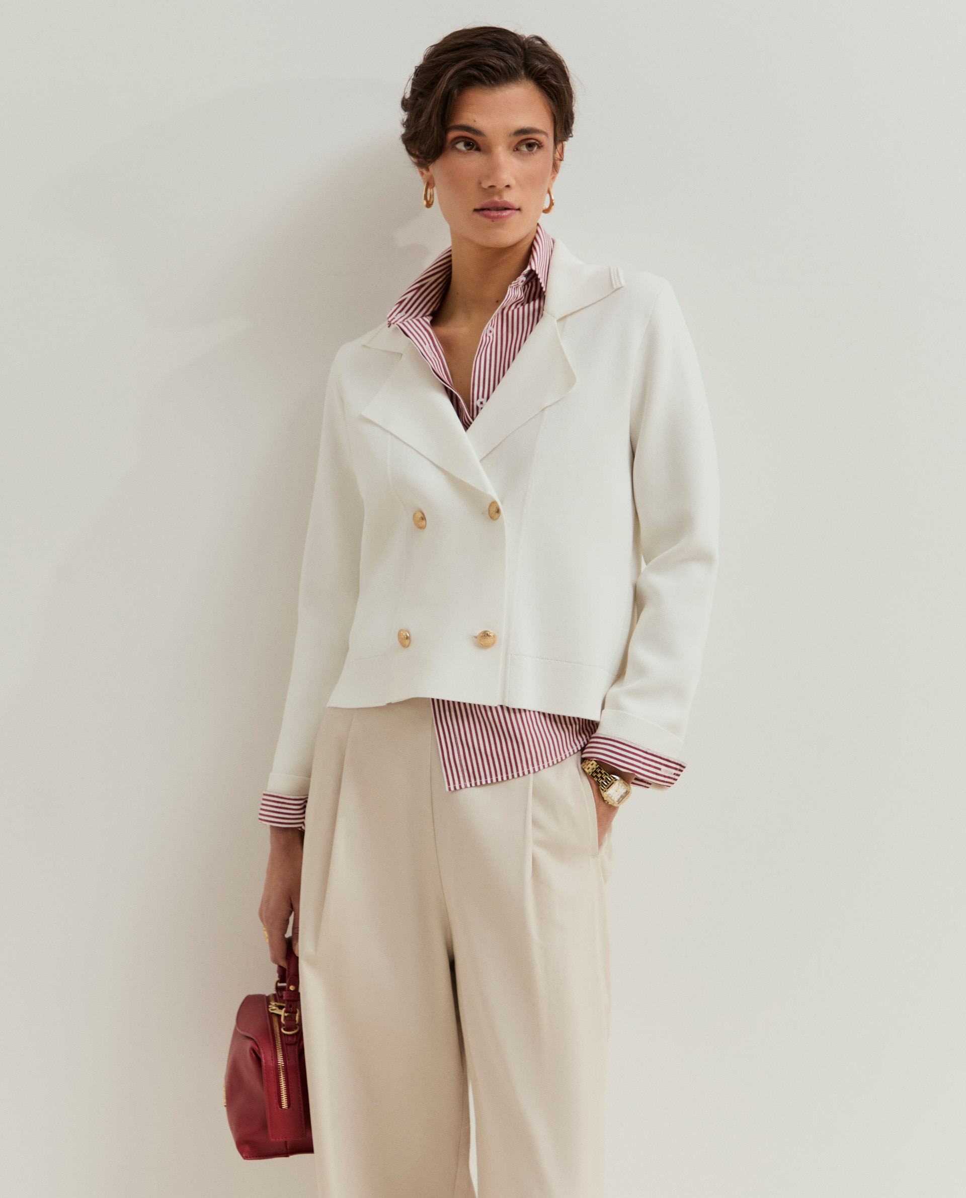 Imagem 0 de Cardigan de Estilo Blazer Cruzado