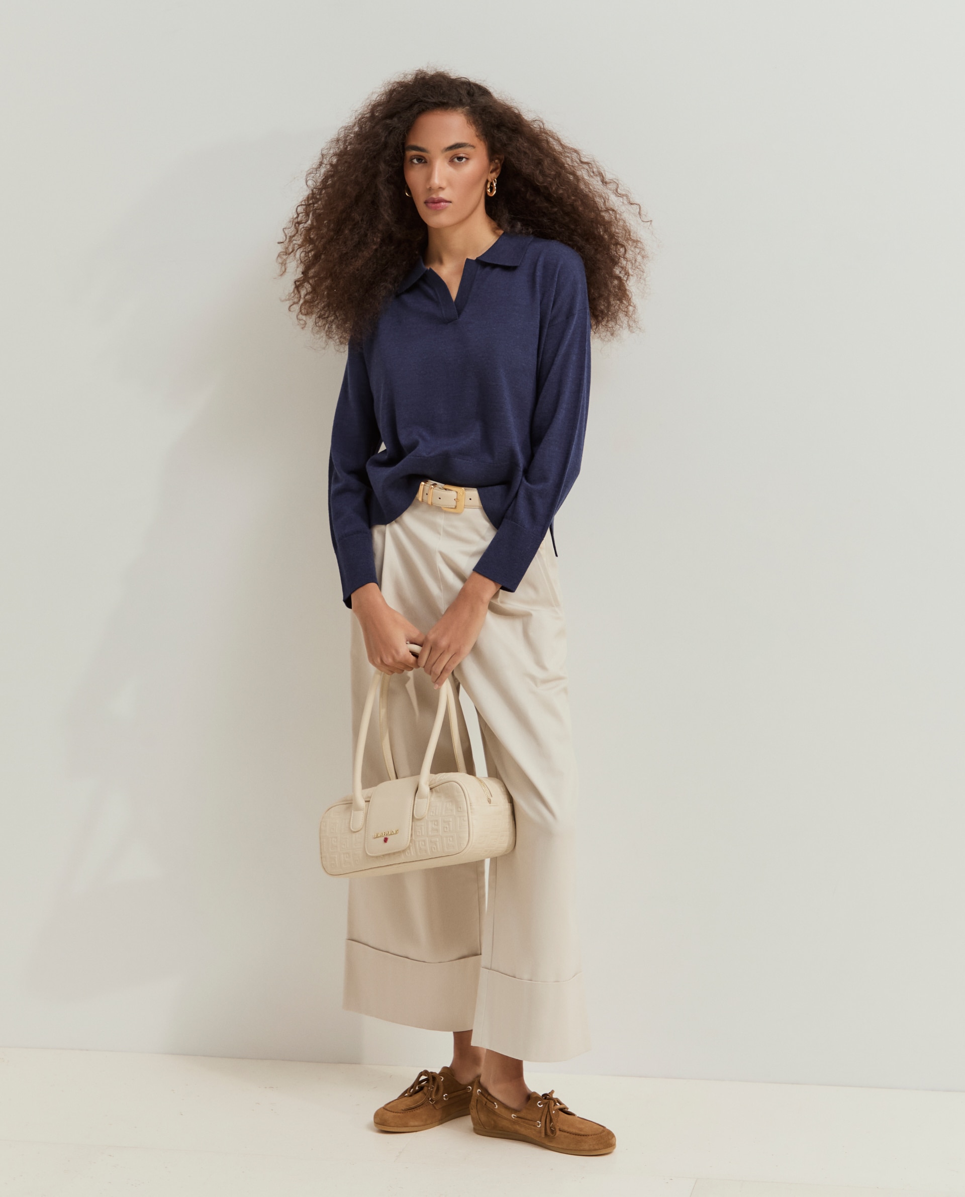 Jersey de mujer en lana - Lion of Porches - Azul Azul-4