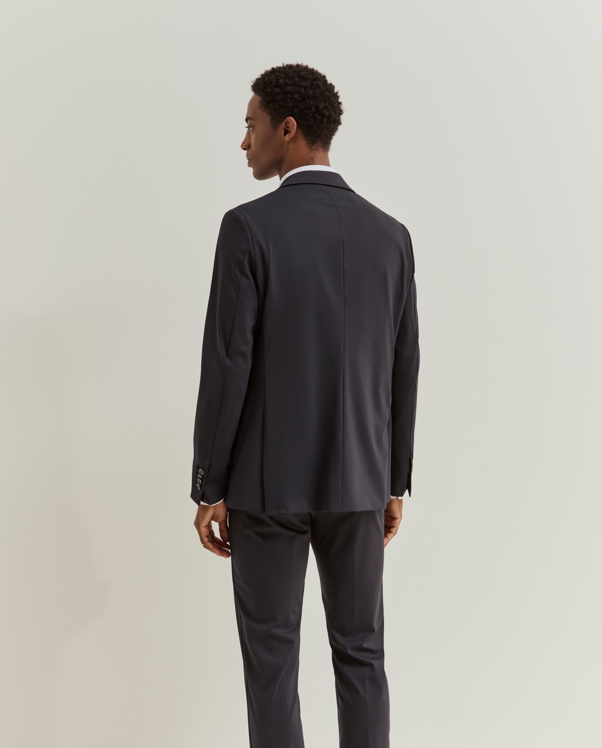 Blazer de hombre con corte slim fit en tejido técnico - Lion of Porches - Azul marino Azul marino-3