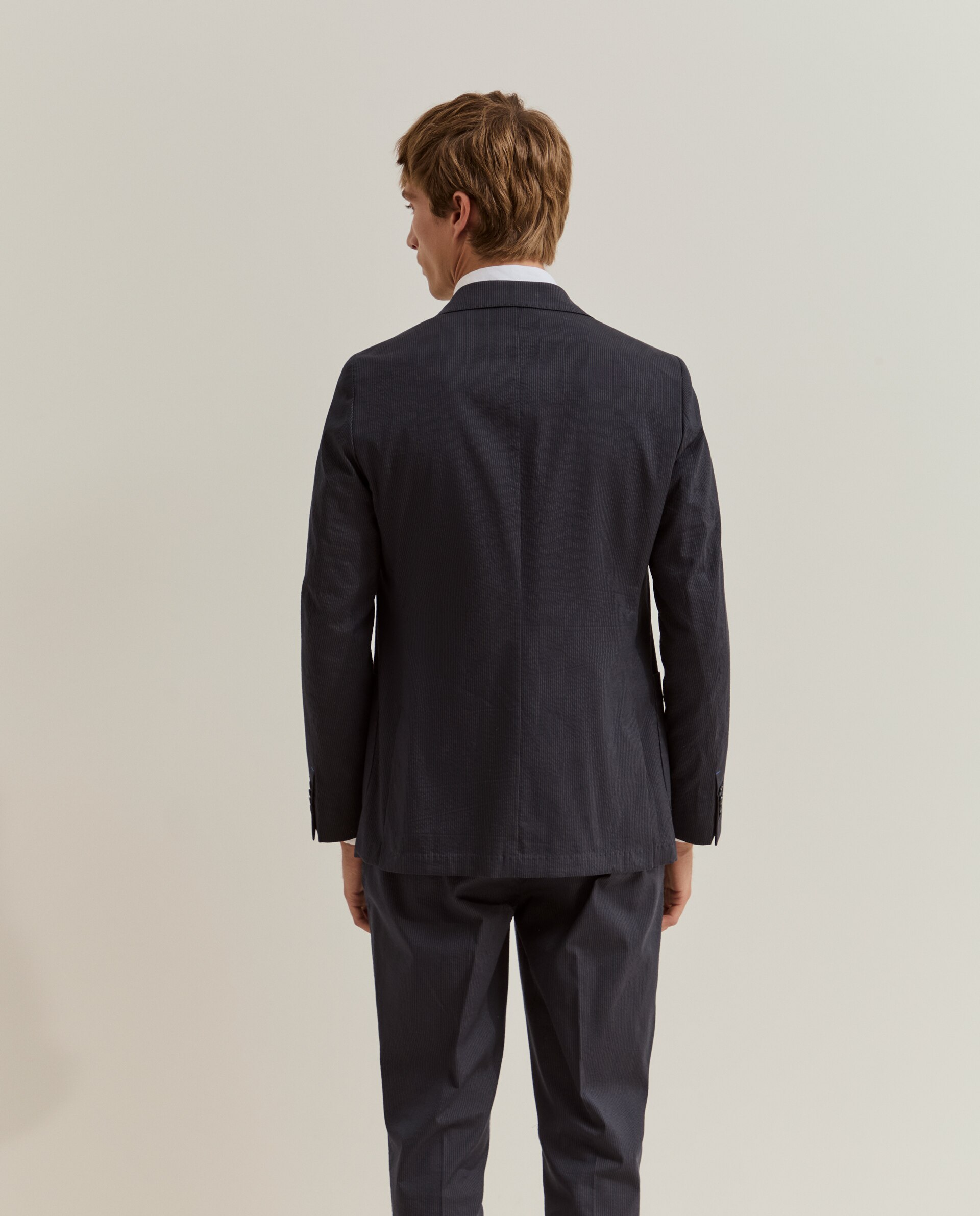 Blazer de hombre con corte slim fit en algodón - Lion of Porches - Azul marino Azul marino-3