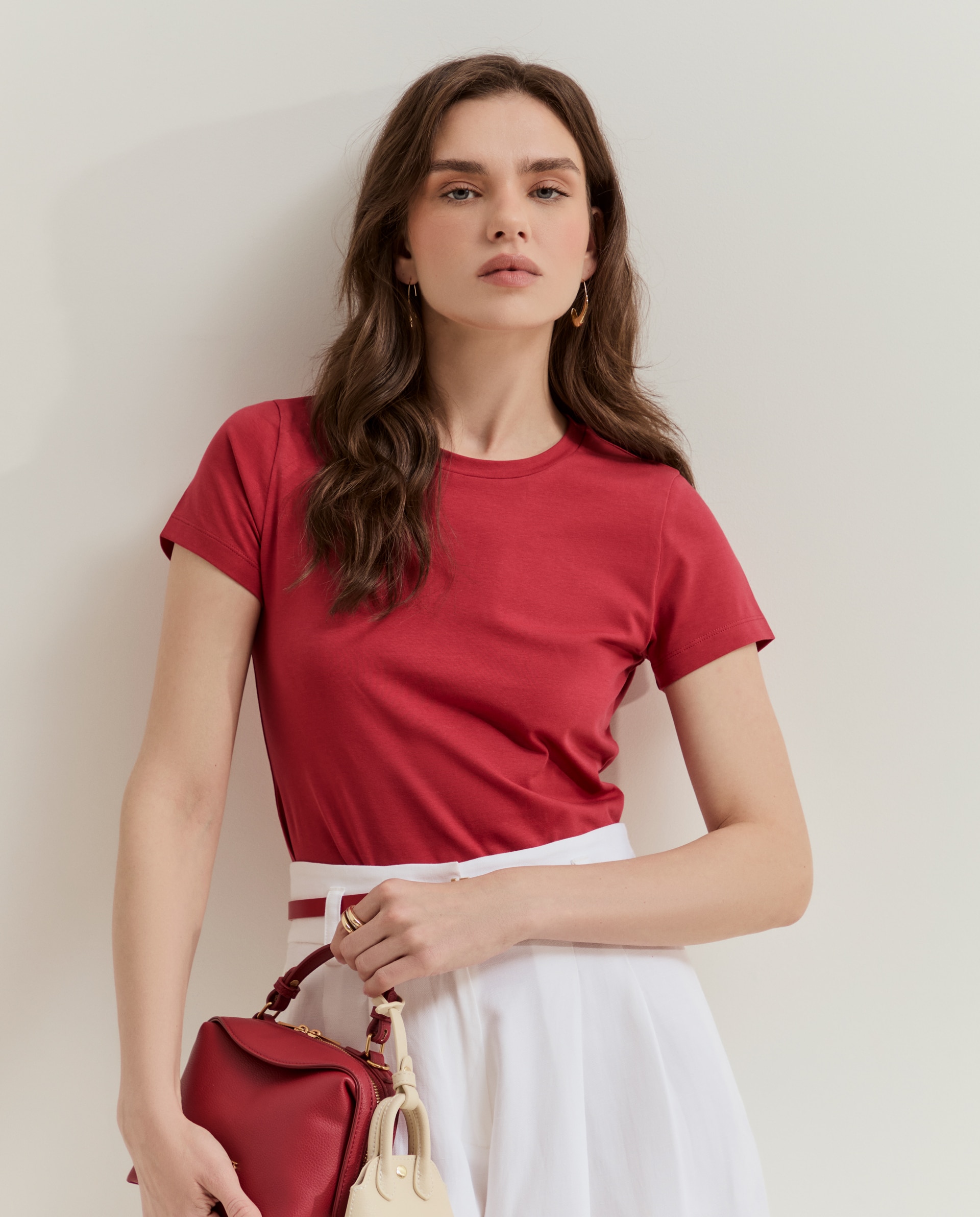 Camiseta de mujer de manga corta - Lion of Porches - Rojo Rojo-2