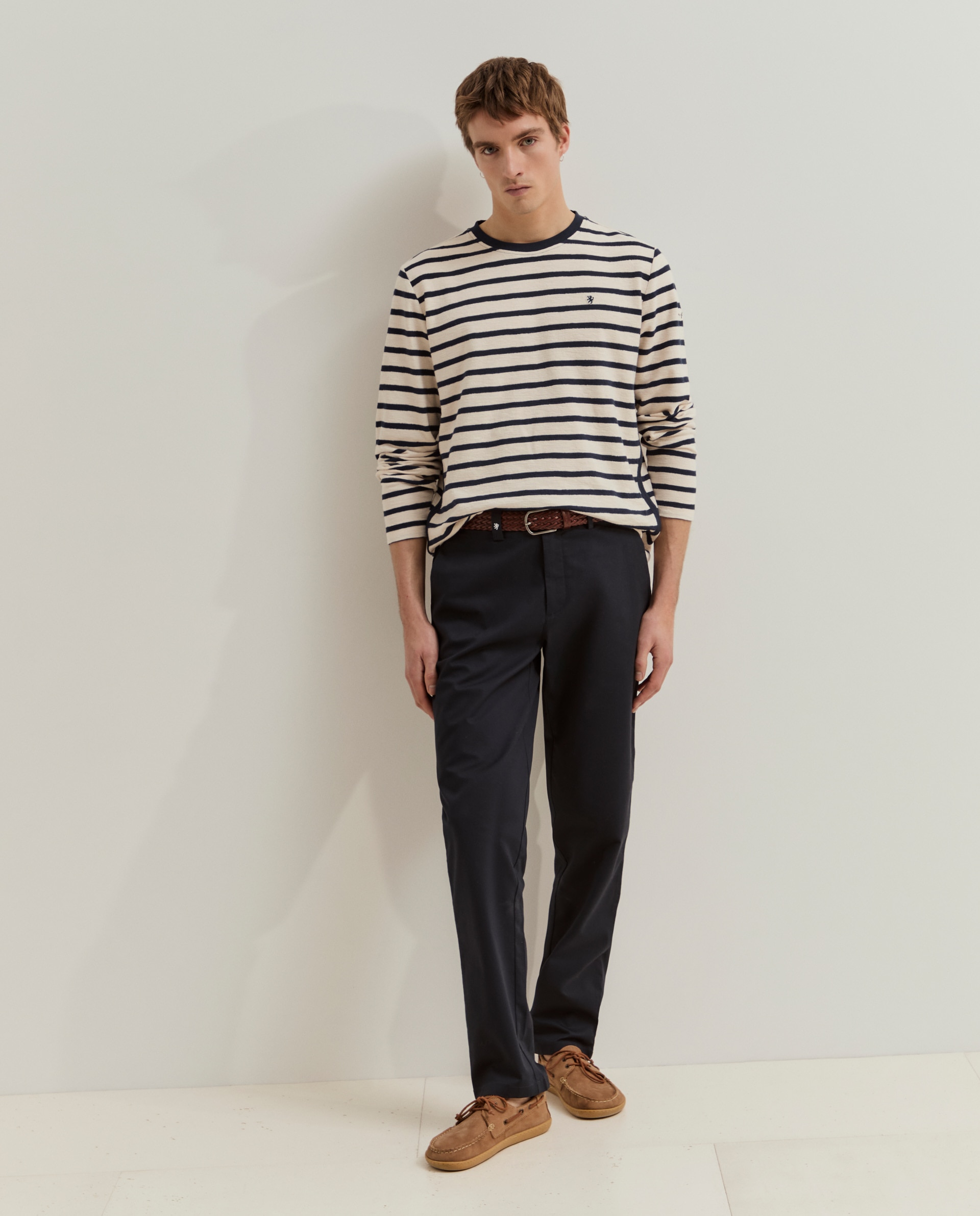 Imagen 0 de Pantalones chinos de hombre de algodón Azul marino