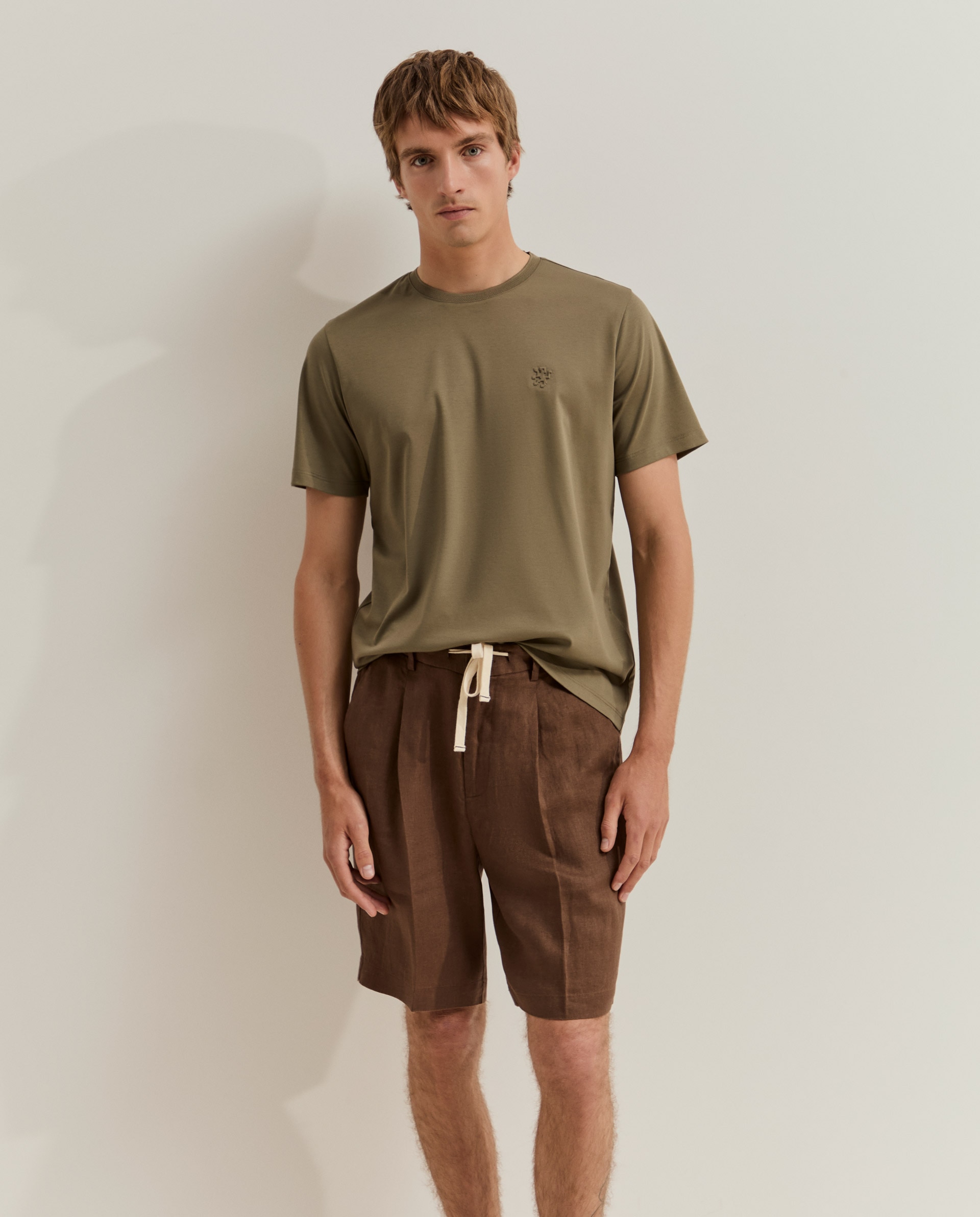 Camiseta de manga corta de hombre en algodón - Lion of Porches - Verde Verde-1
