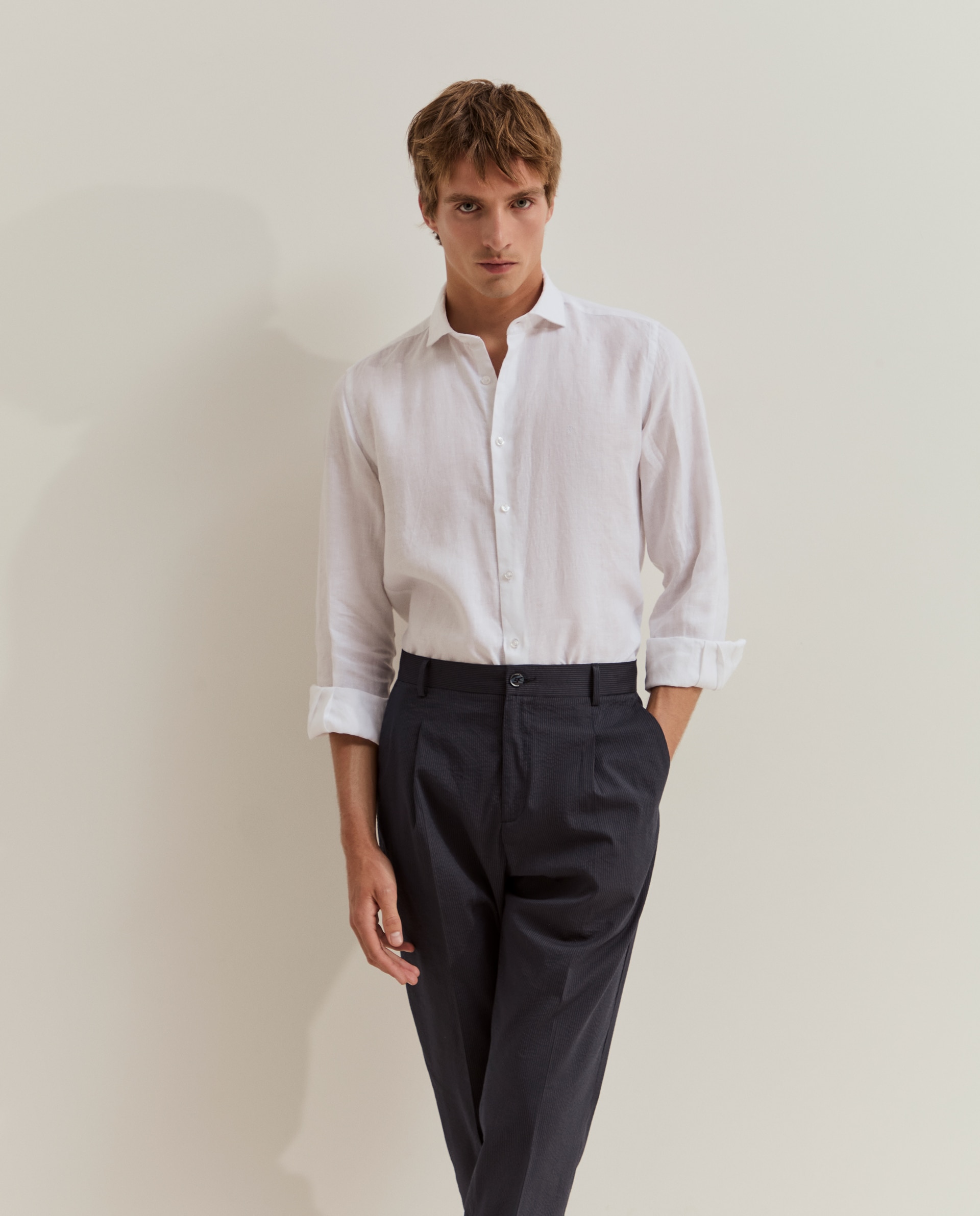 Pantalones de hombre chino con estampado de raya diplomática - Lion of Porches - Azul marino Azul marino-2