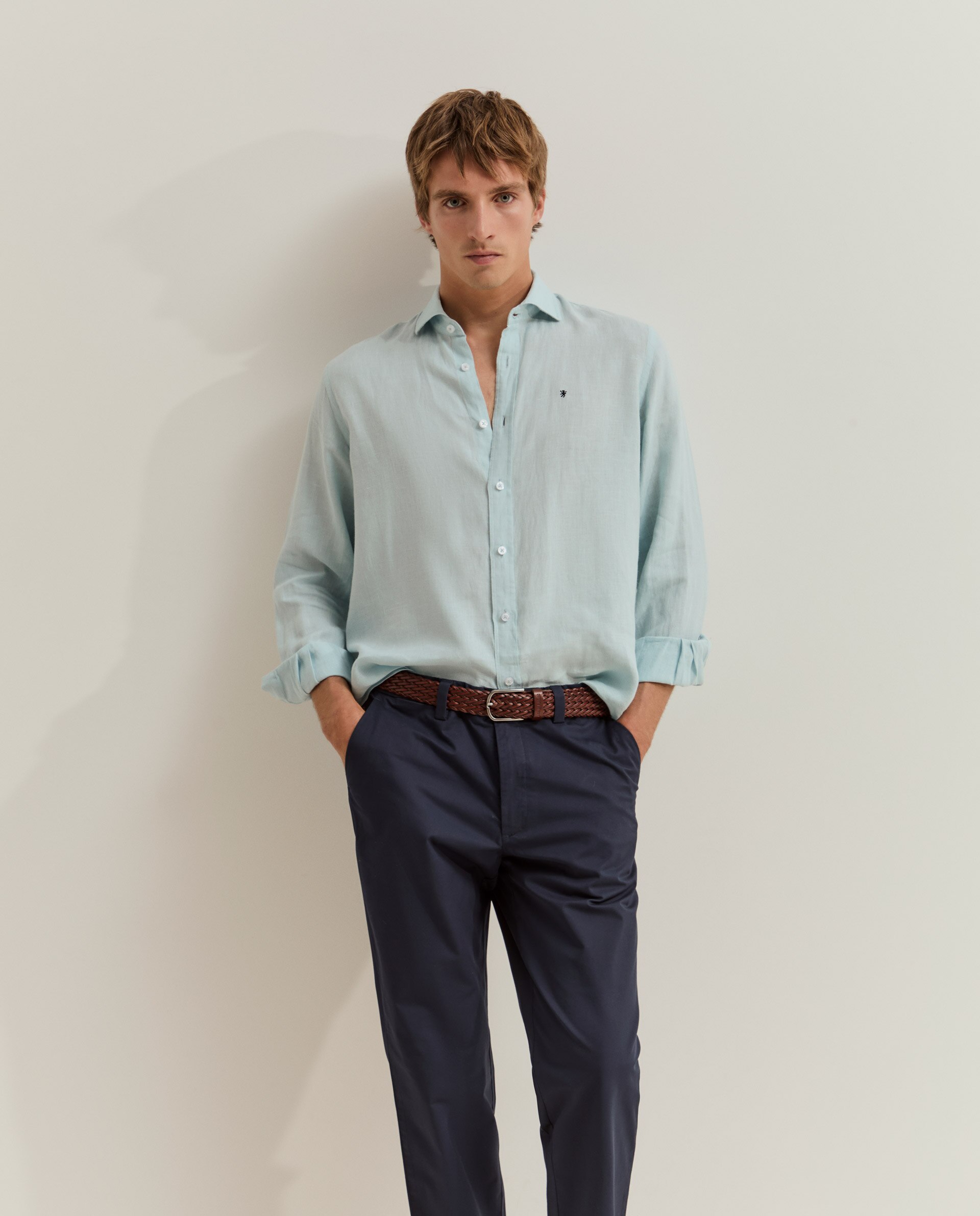 Pantalones chinos de hombre de algodón - Lion of Porches - Azul marino Azul marino-2