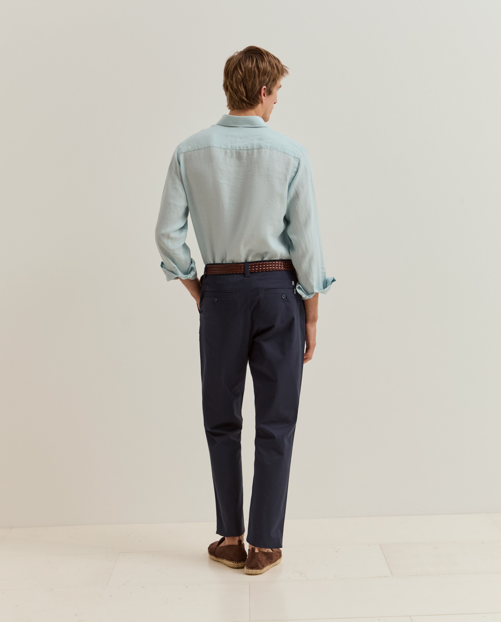 Pantalones chinos de hombre de algodón - Lion of Porches - Azul marino Azul marino-3