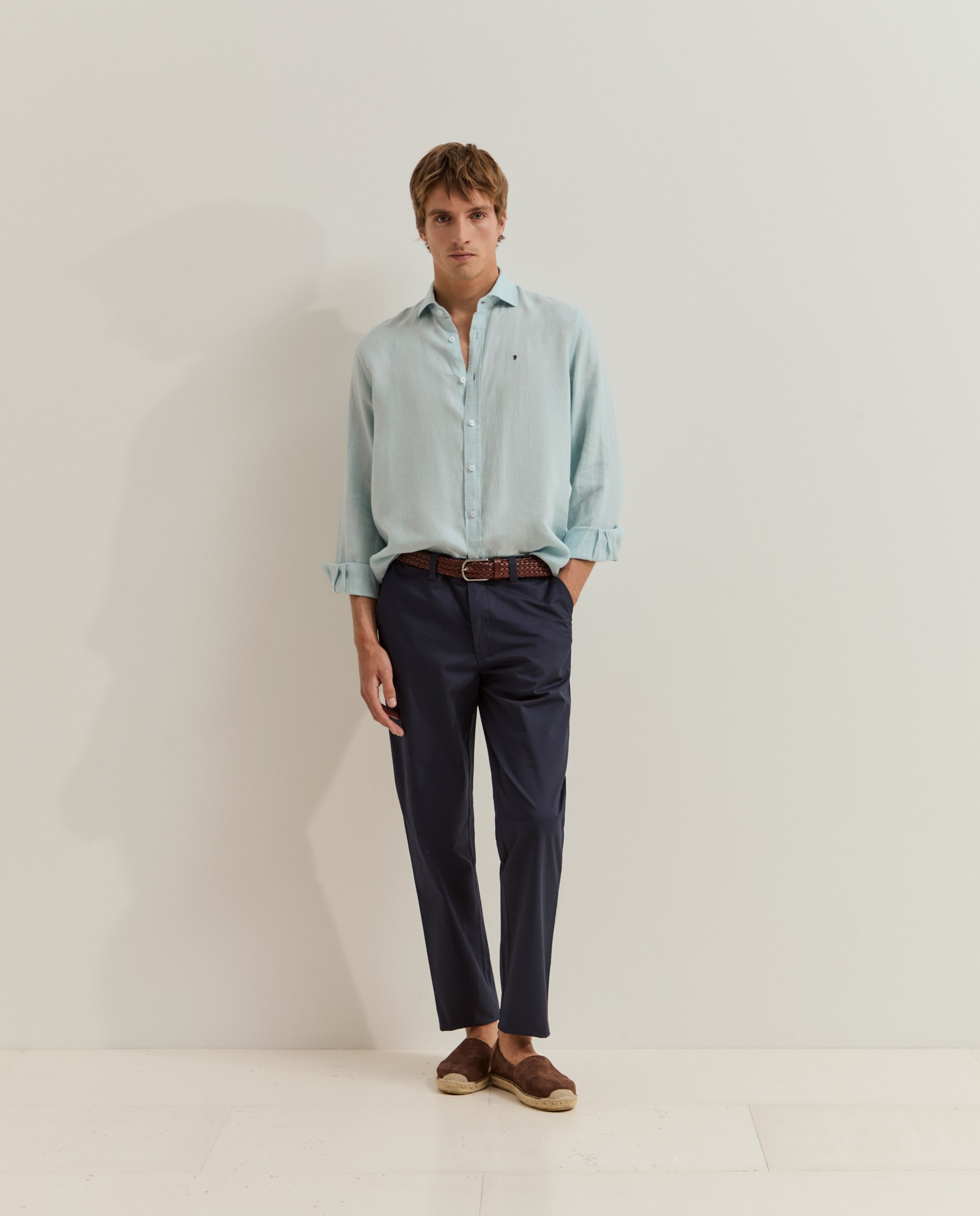 Pantalones chinos de hombre de algodón - Lion of Porches - Azul marino Azul marino-4