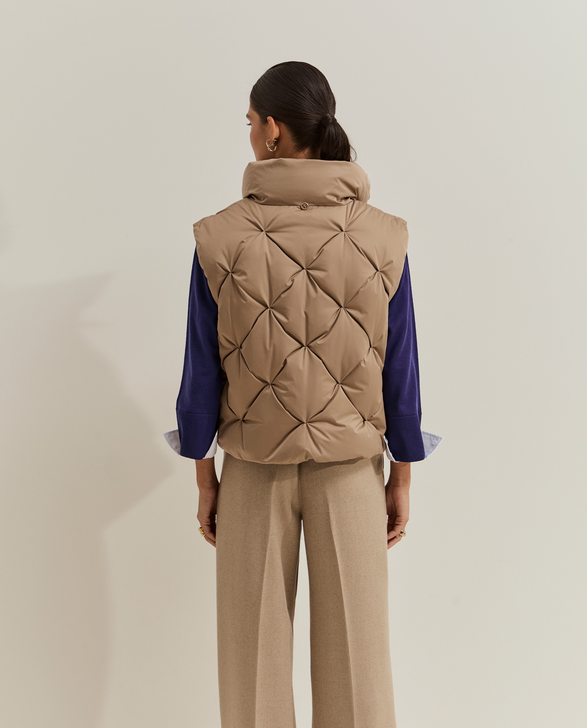 Imagen 3 de Chaleco acolchado de mujer de plumas - Lion of Porches - Beige Beige