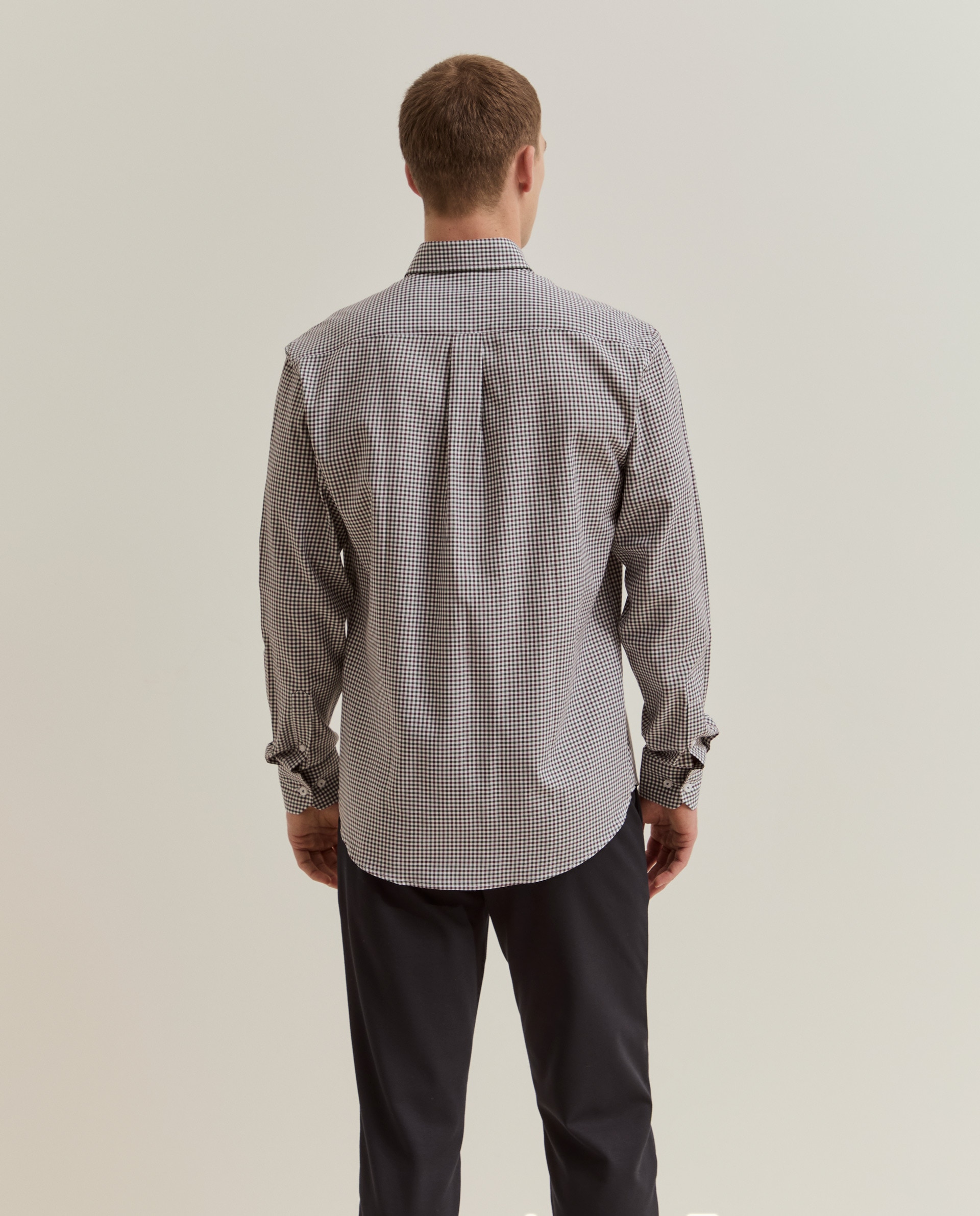 Camisa de hombre de algodón y liocel con estampado de cuadros - Lion of Porches - Verde Verde-3