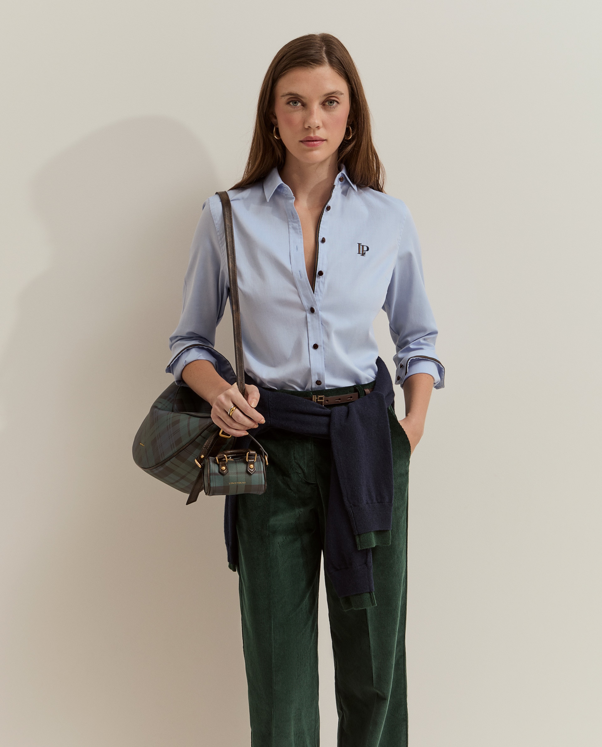 Imagen 0 de Camisa de mujer clásica en algodón Azul claro