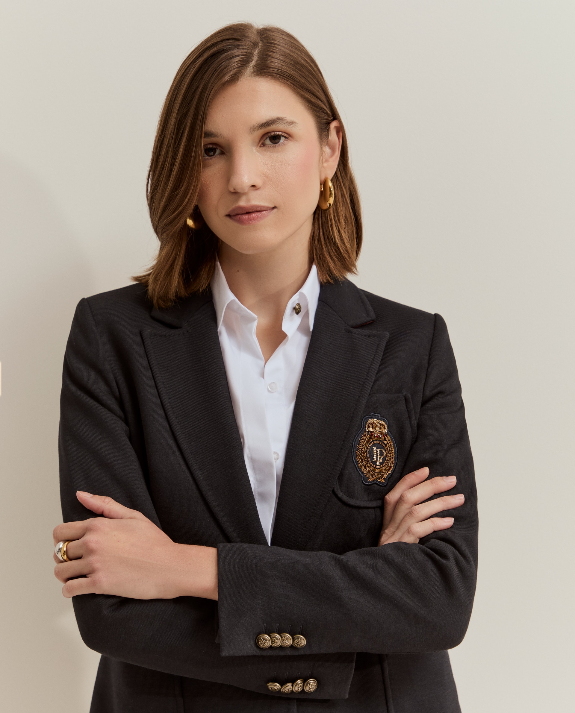 Blazer de mujer estilo british - Lion of Porches - Azul marino Azul marino-4
