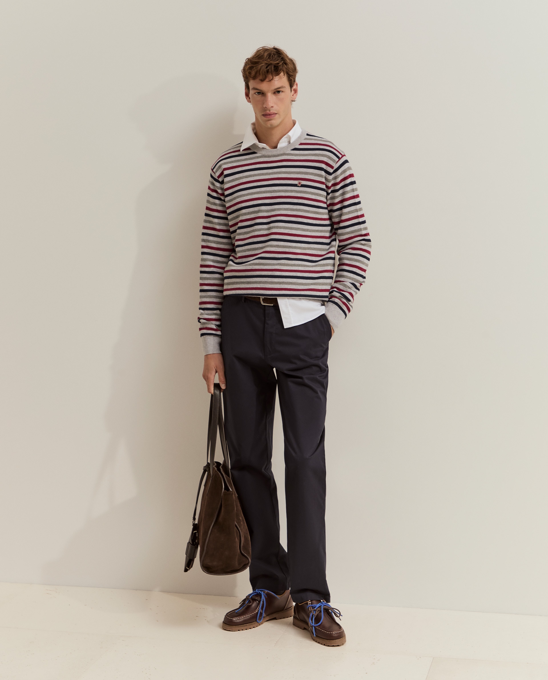 Imagen 0 de Pantalones chinos de hombre de corte regular Azul marino