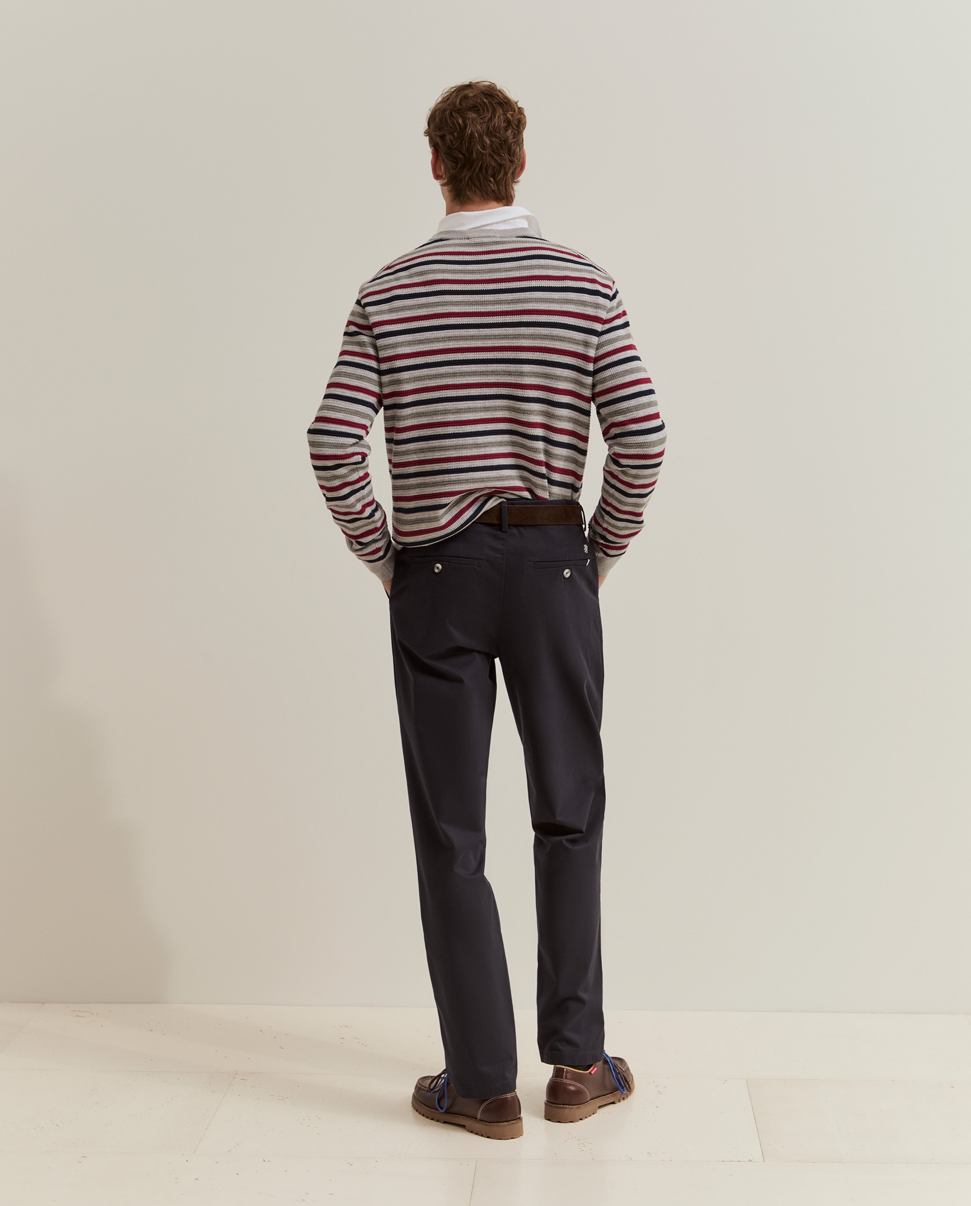 Pantalones chinos de hombre de corte regular - Lion of Porches - Azul marino Azul marino-3