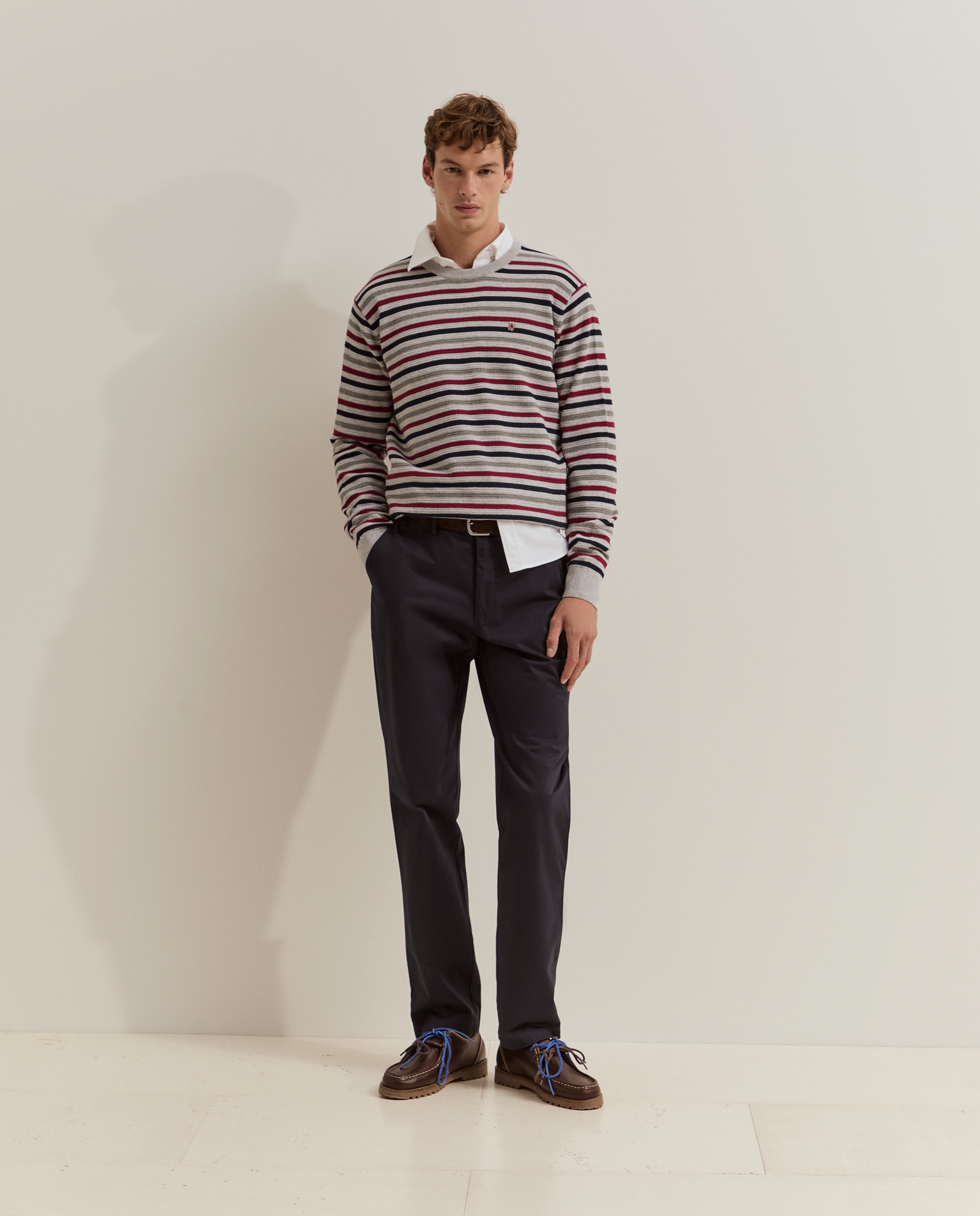 Pantalones chinos de hombre de corte regular - Lion of Porches - Azul marino Azul marino-4
