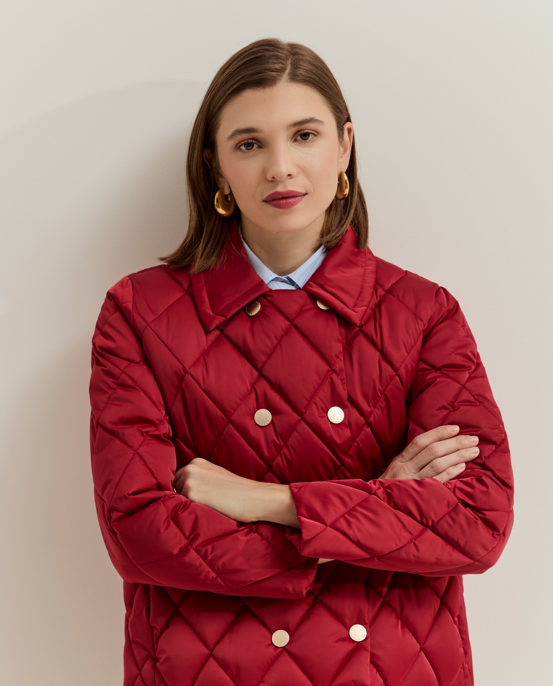 Chaqueta de mujer acolchoada - Lion of Porches - Rojo Rojo-2