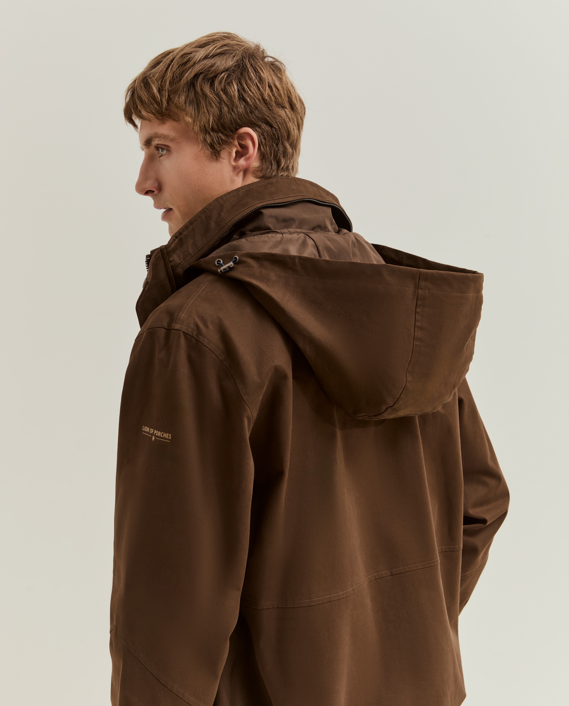 Imagen 2 de Chaqueta de hombre con capucha y bolsos - Lion of Porches - Marrón Marrón